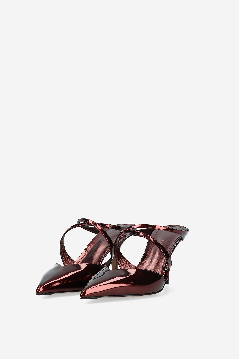 Laila 75 mirror leather mules