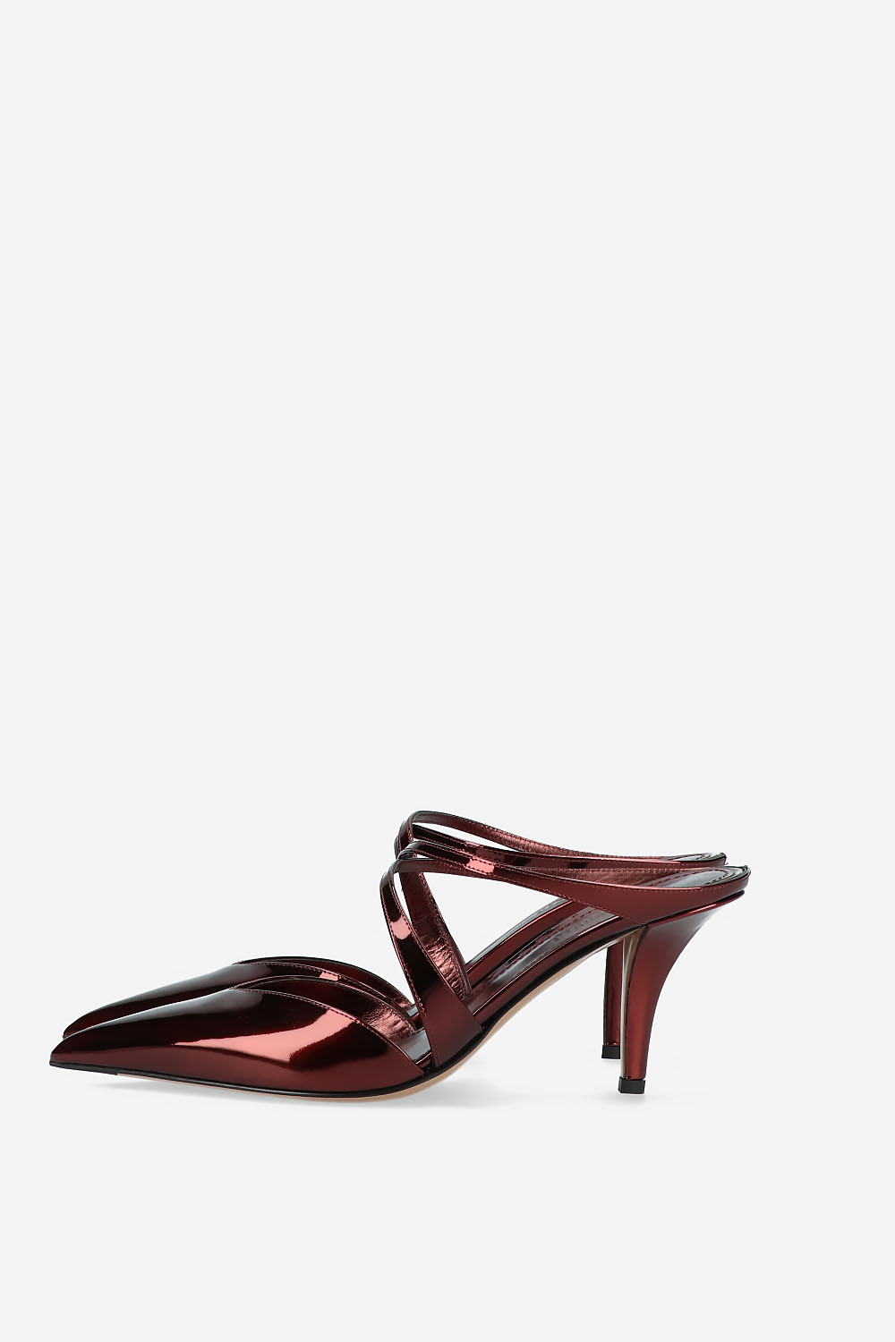 Laila 75 mirror leather mules