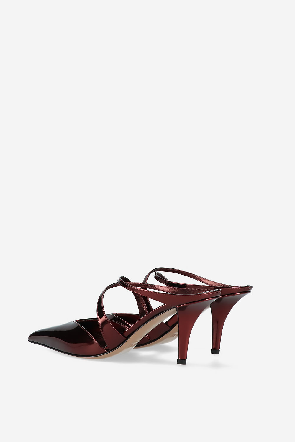 Laila 75 mirror leather mules