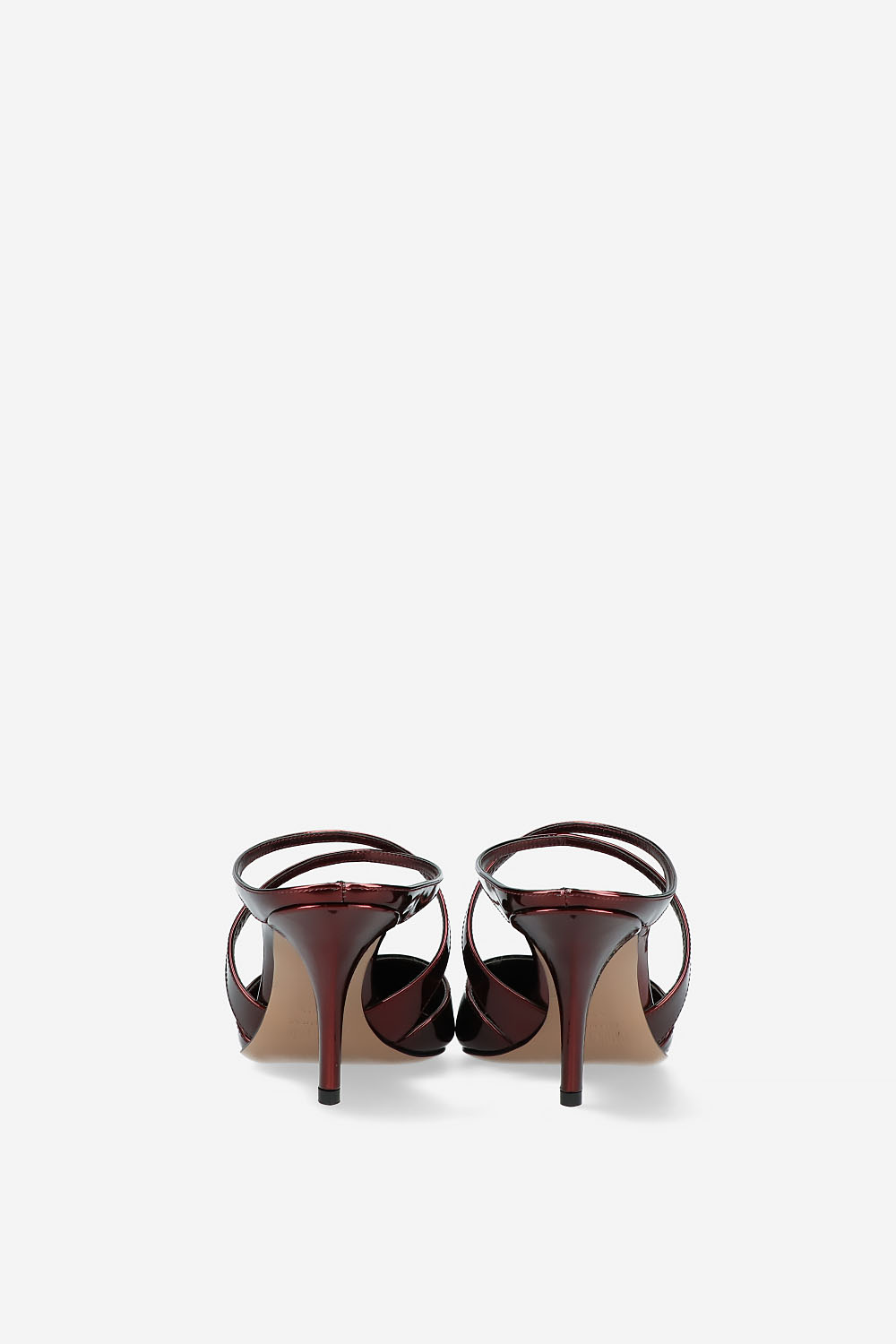 Laila 75 mirror leather mules