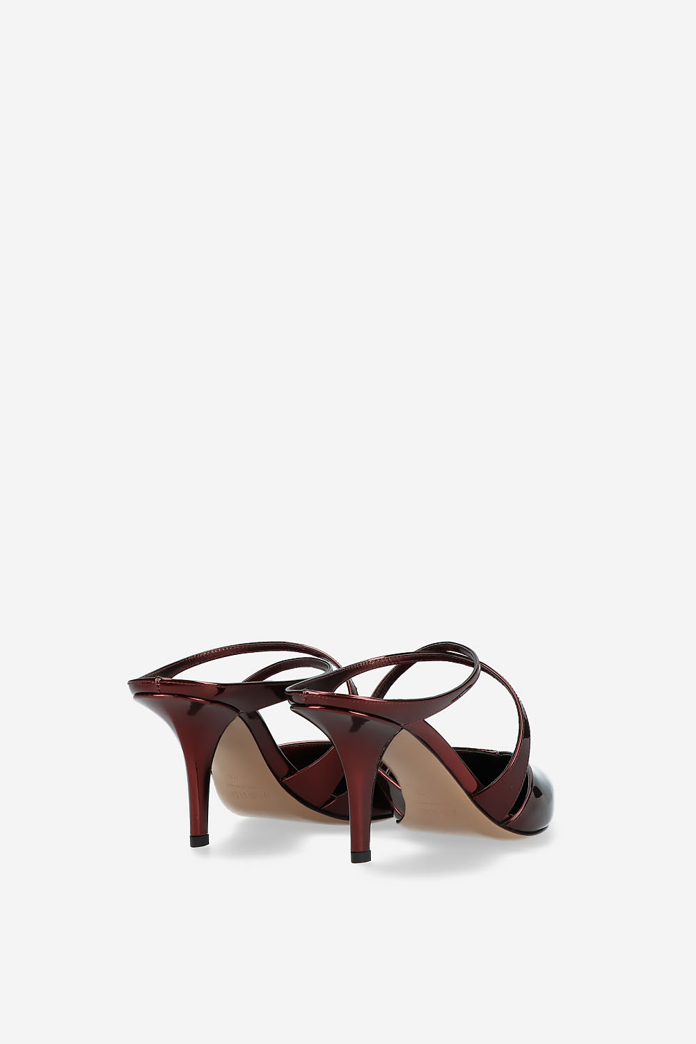 Laila 75 mirror leather mules