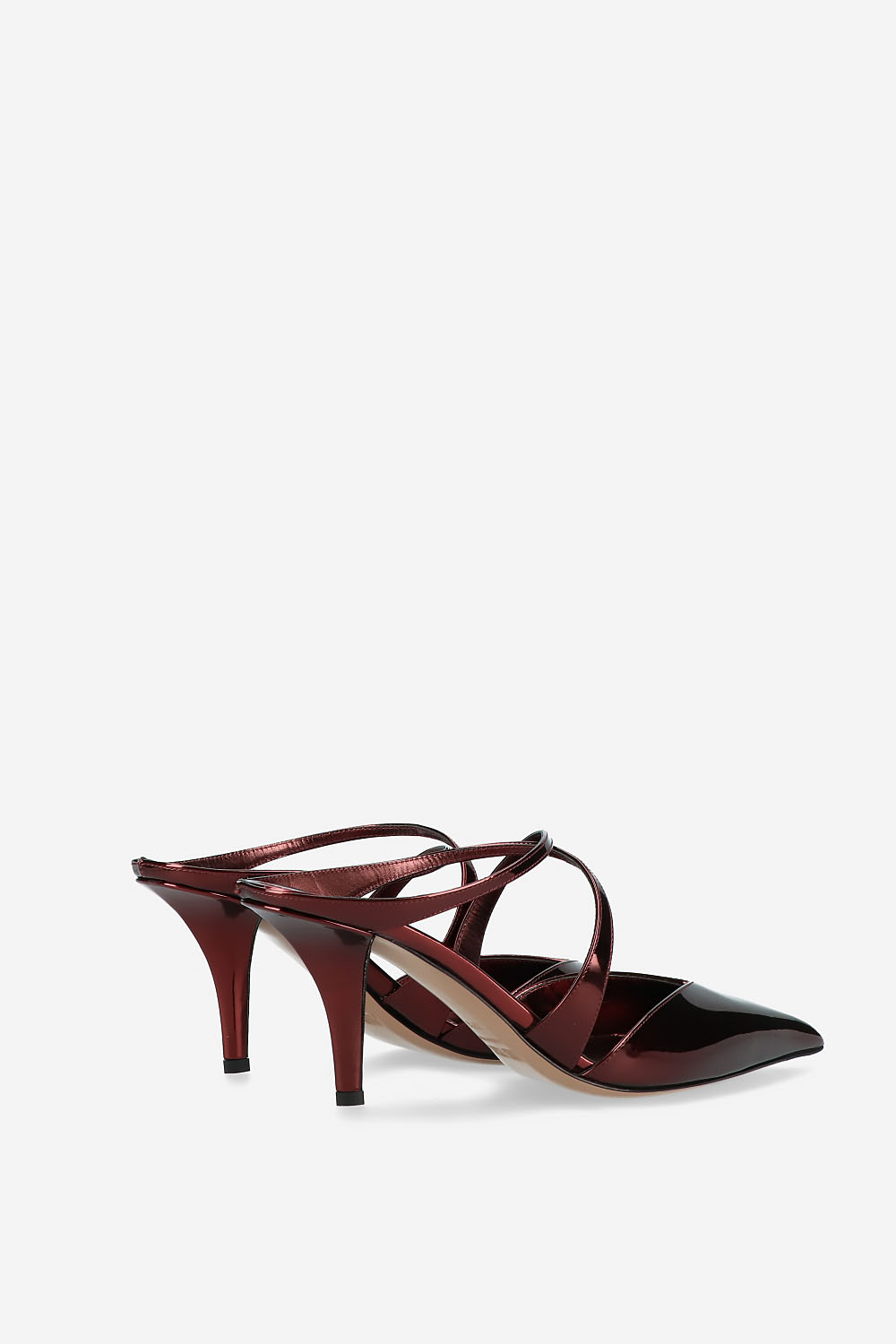 Laila 75 mirror leather mules