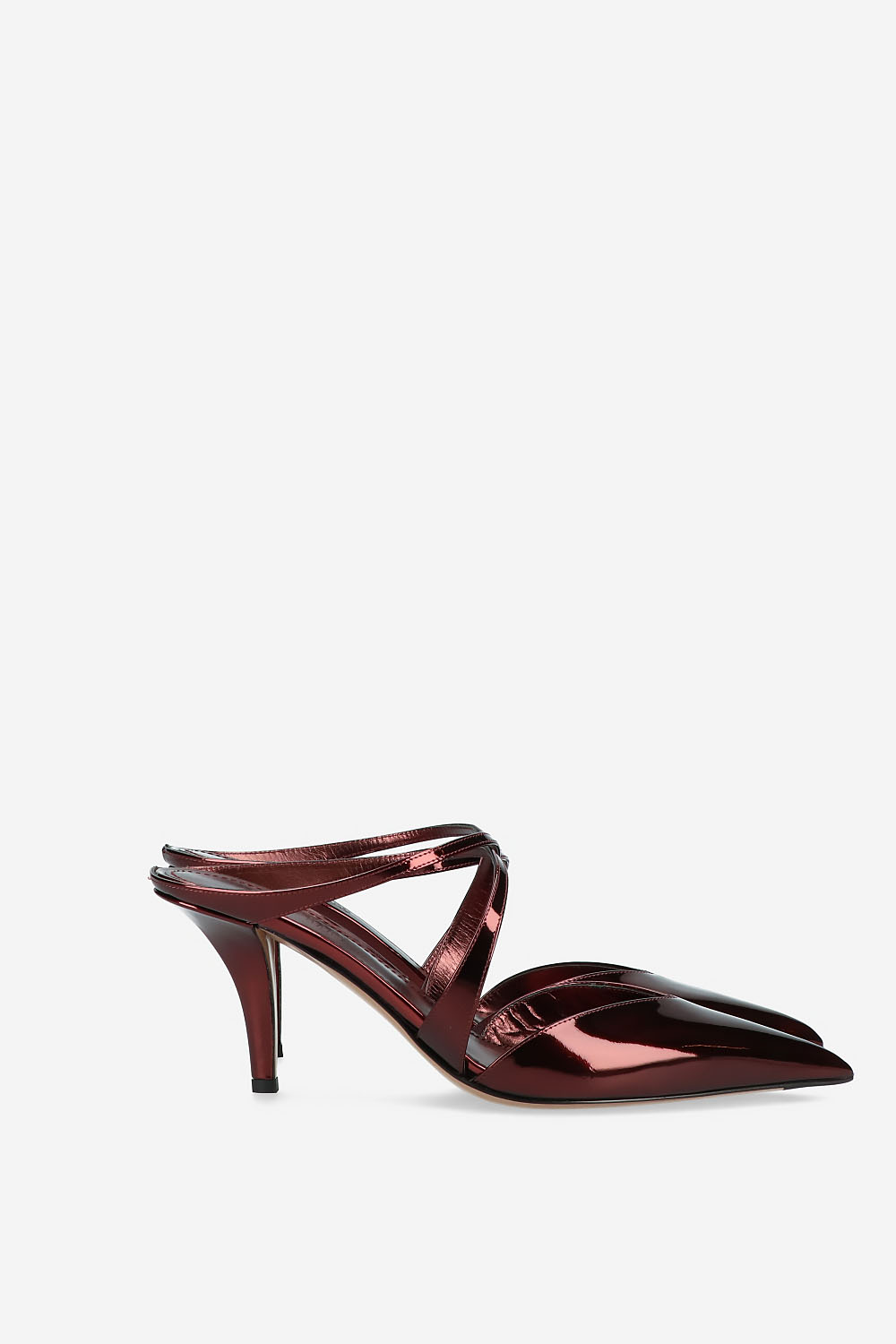 Laila 75 mirror leather mules