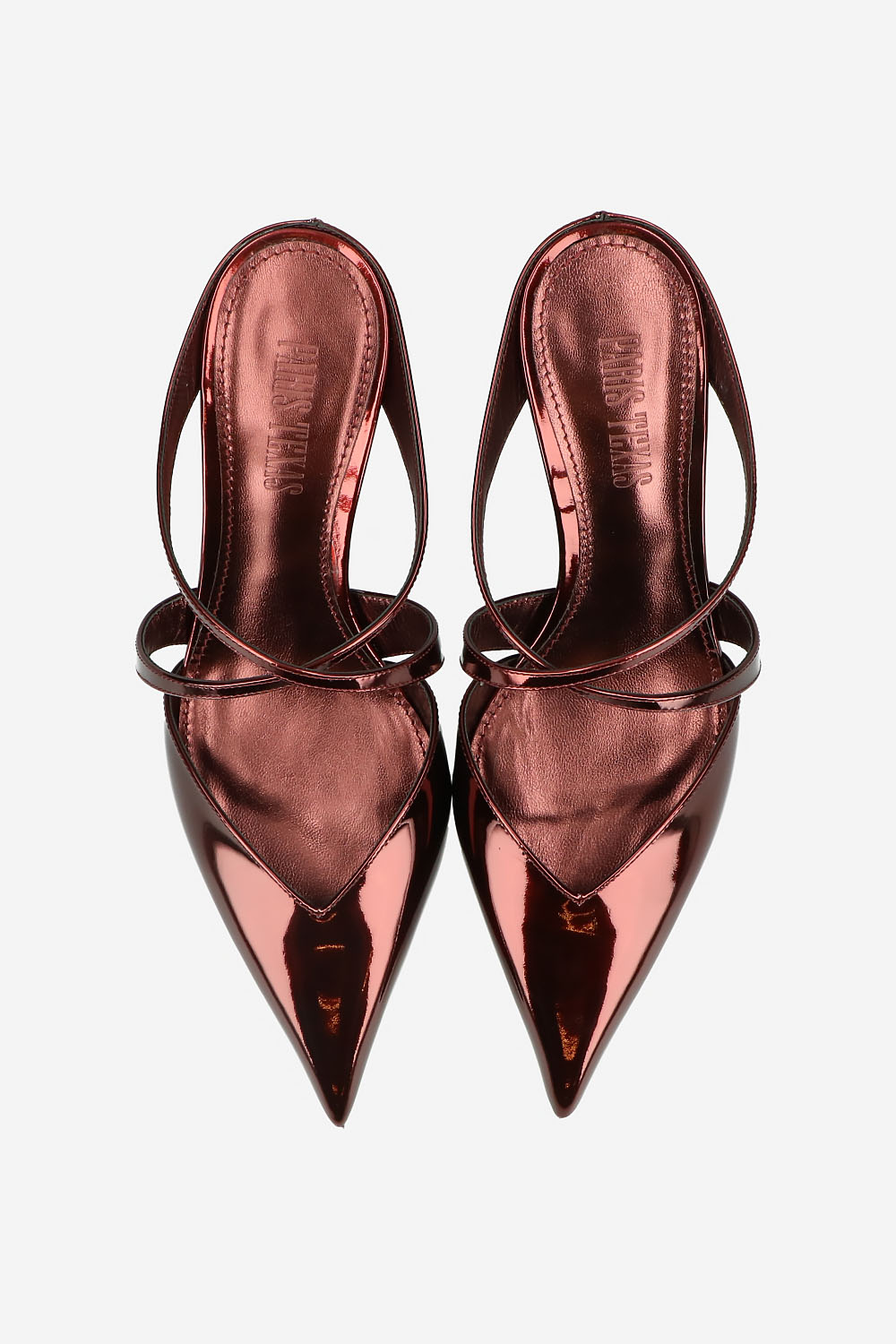 Laila 75 mirror leather mules