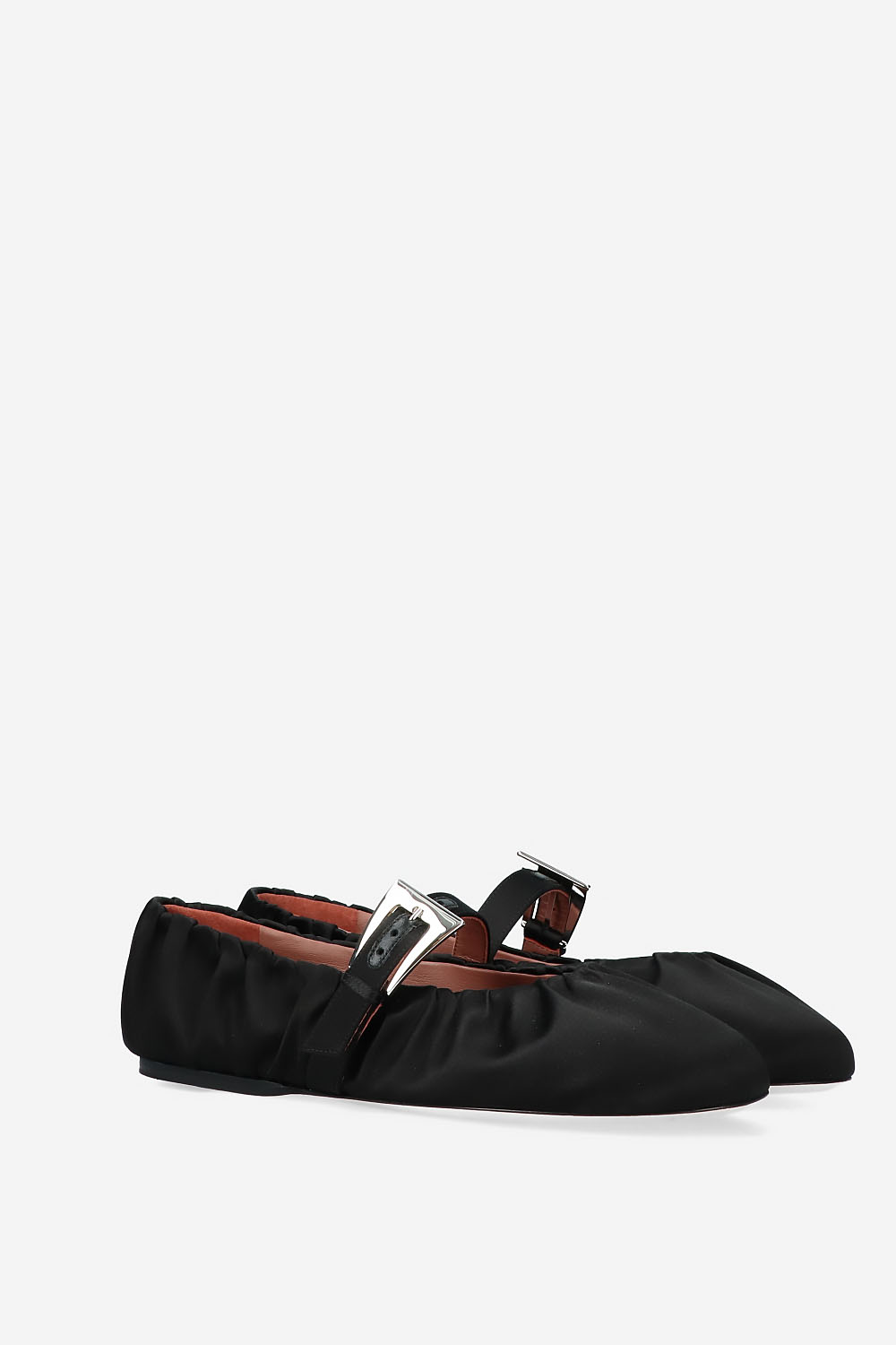 Sveva plisse sarin buckle ballerinas