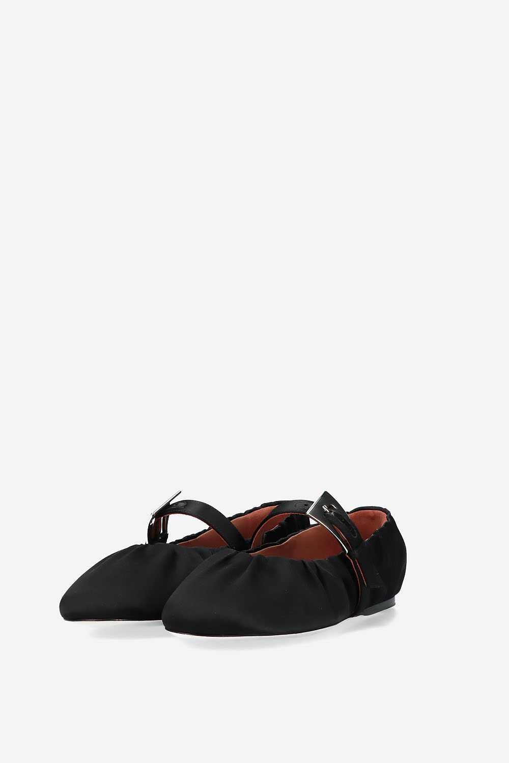 Sveva plisse sarin buckle ballerinas