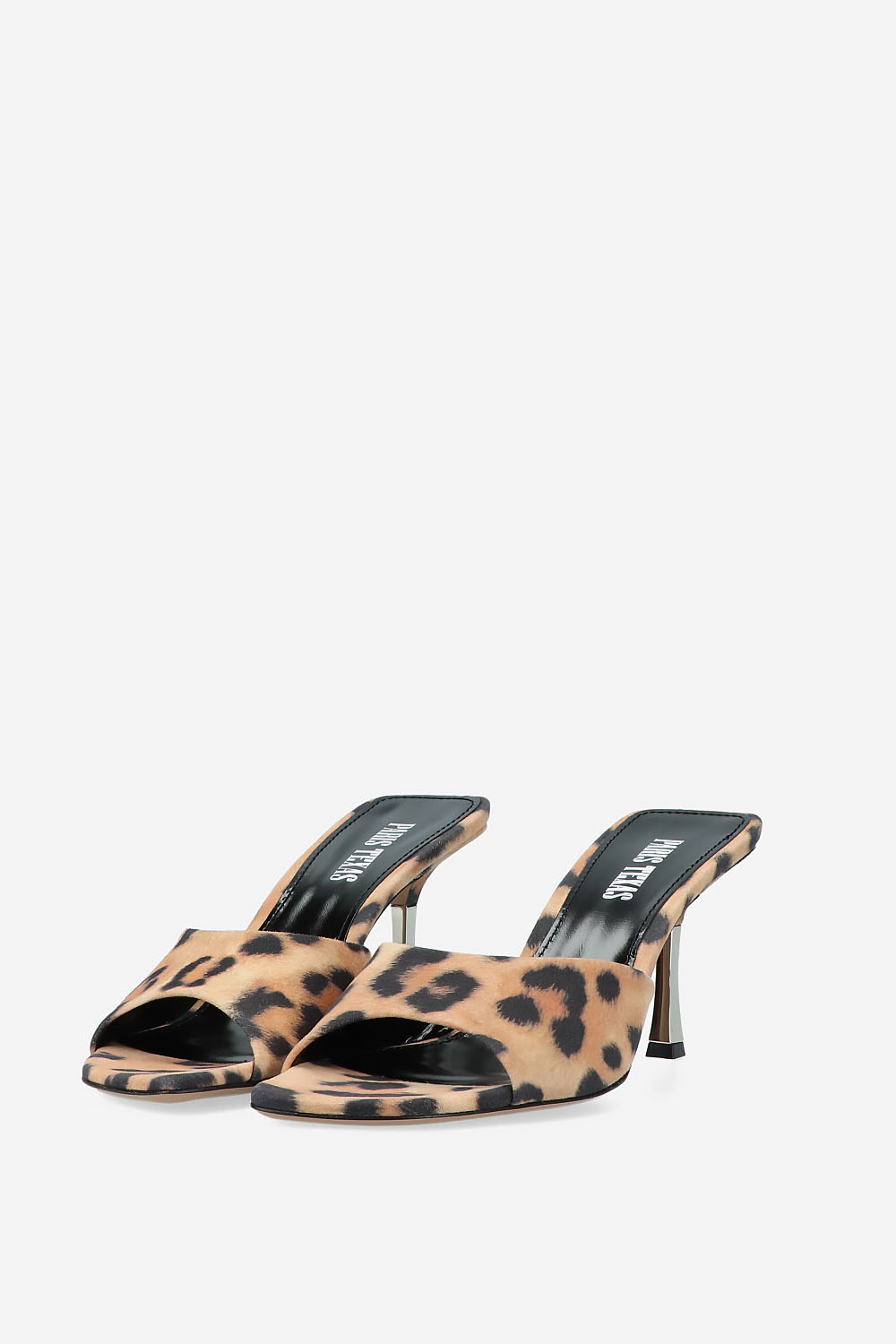 Lorena 75 leopard printed suede mules