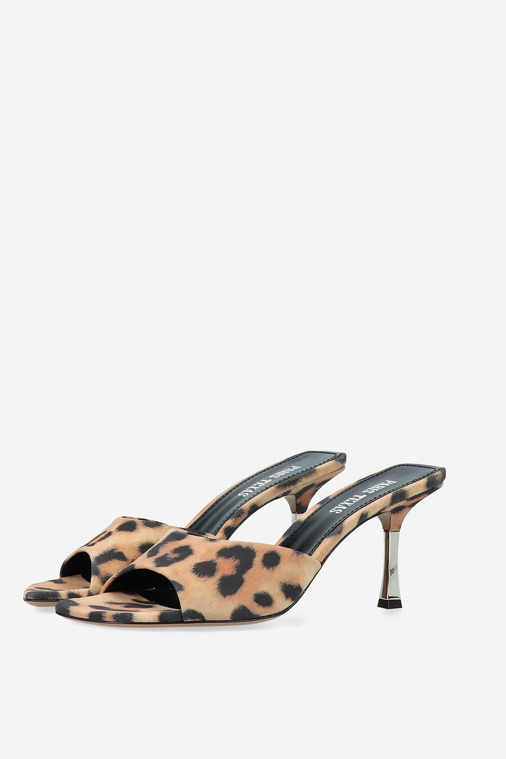 Lorena 75 leopard printed suede mules