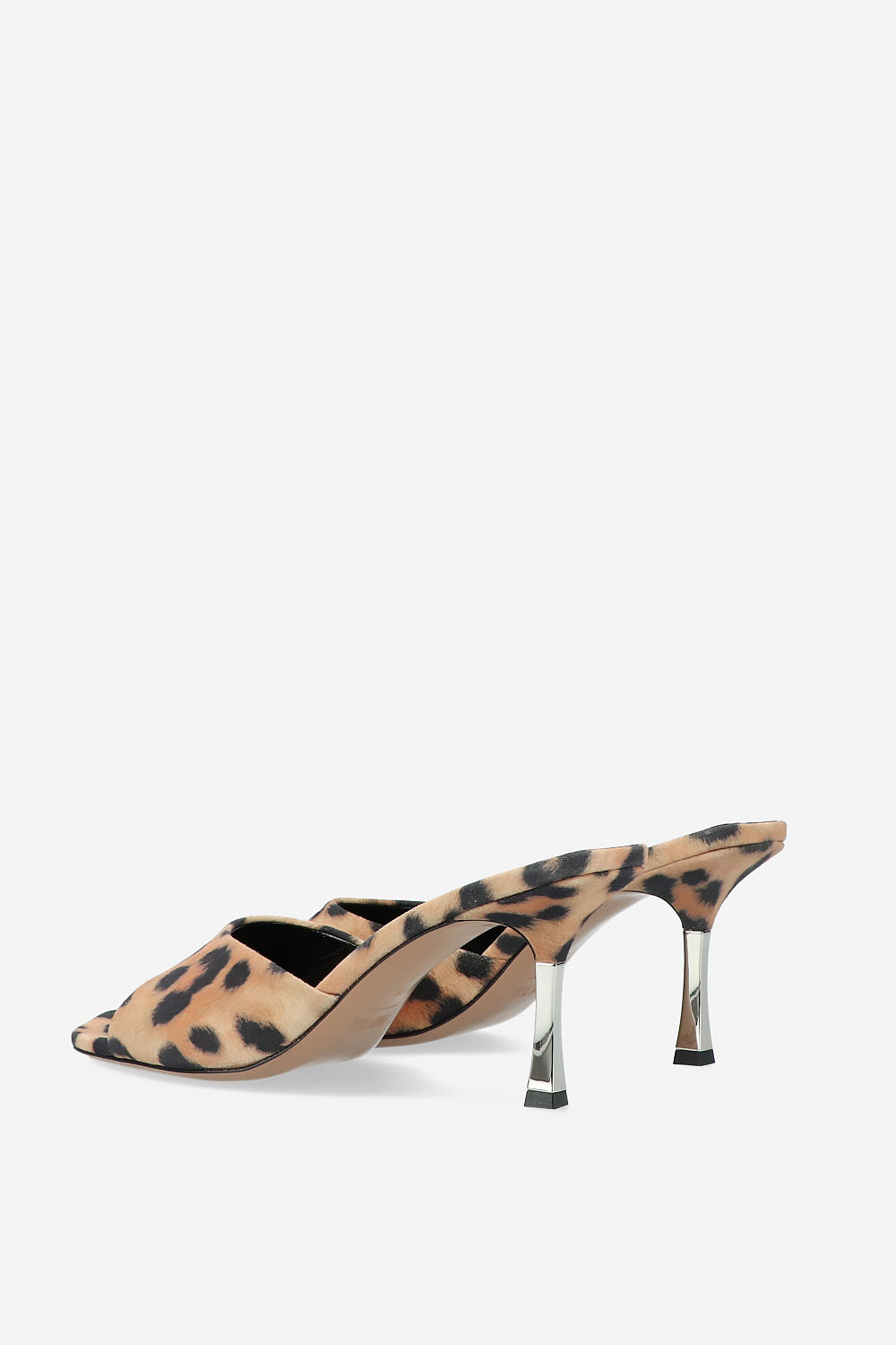 Lorena 75 leopard printed suede mules