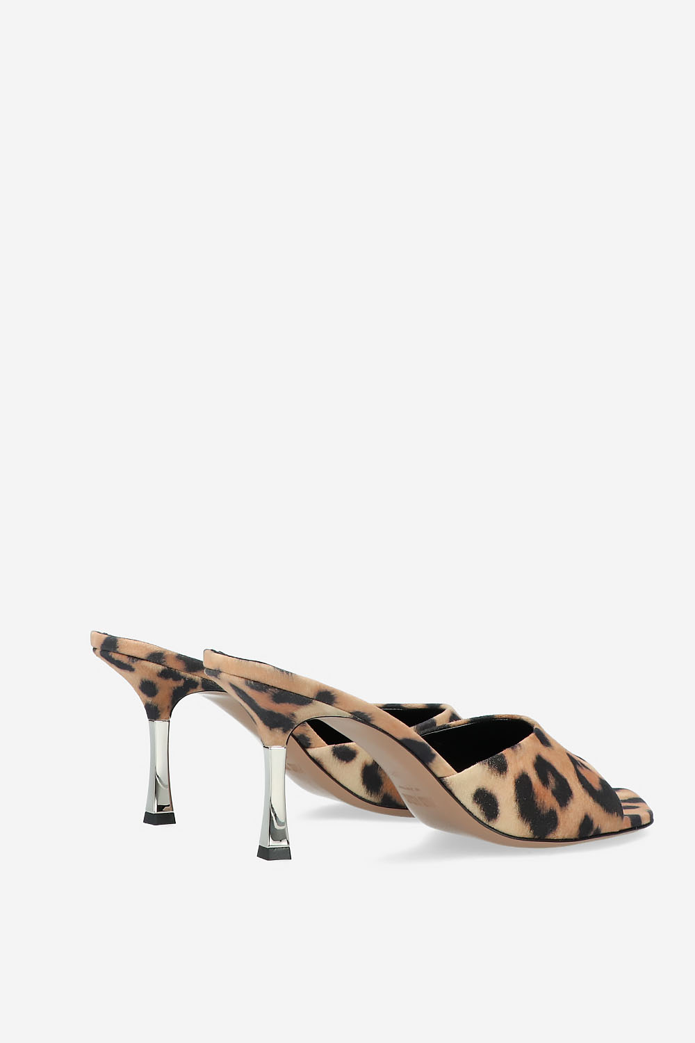 Lorena 75 leopard printed suede mules