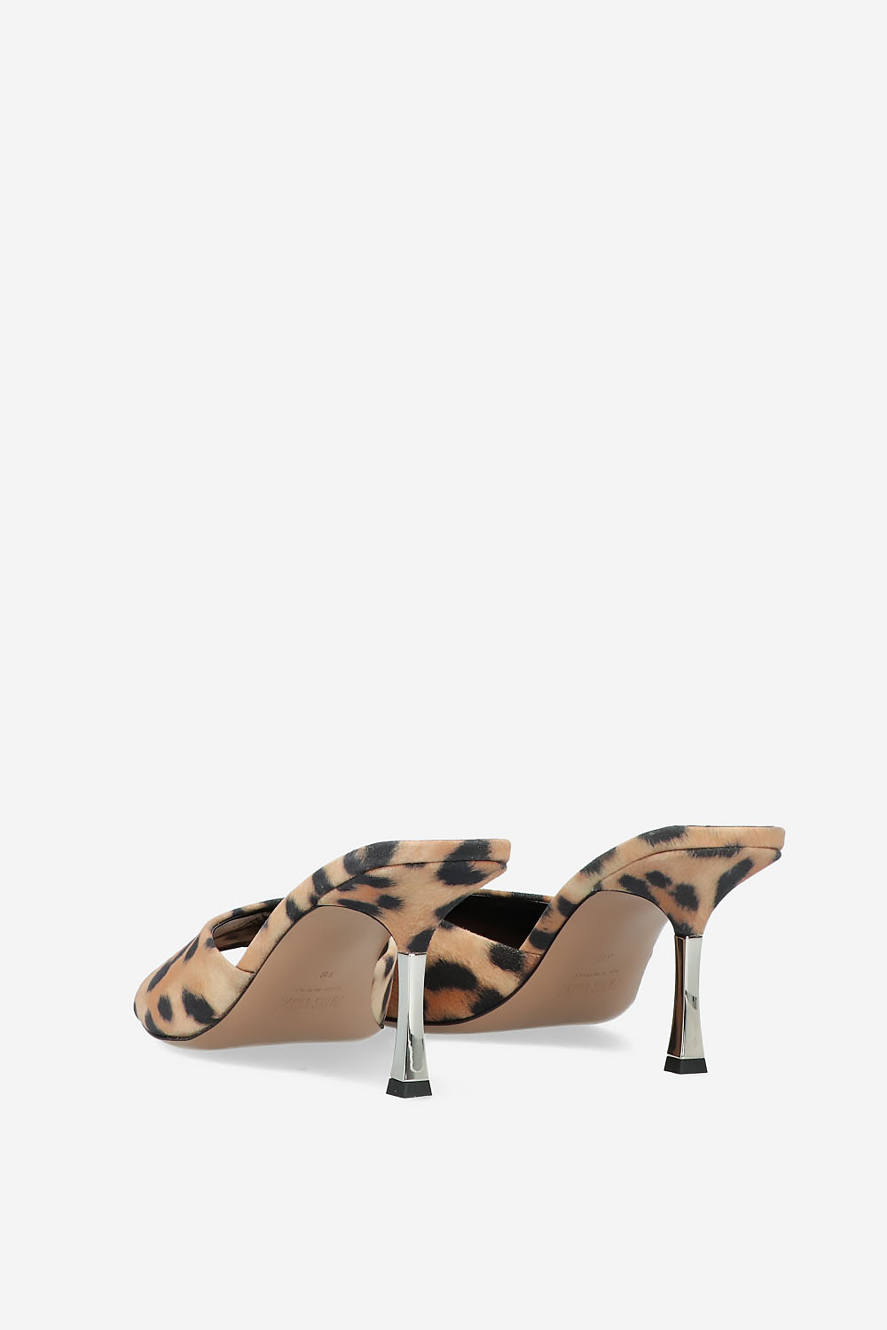 Lorena 75 leopard printed suede mules