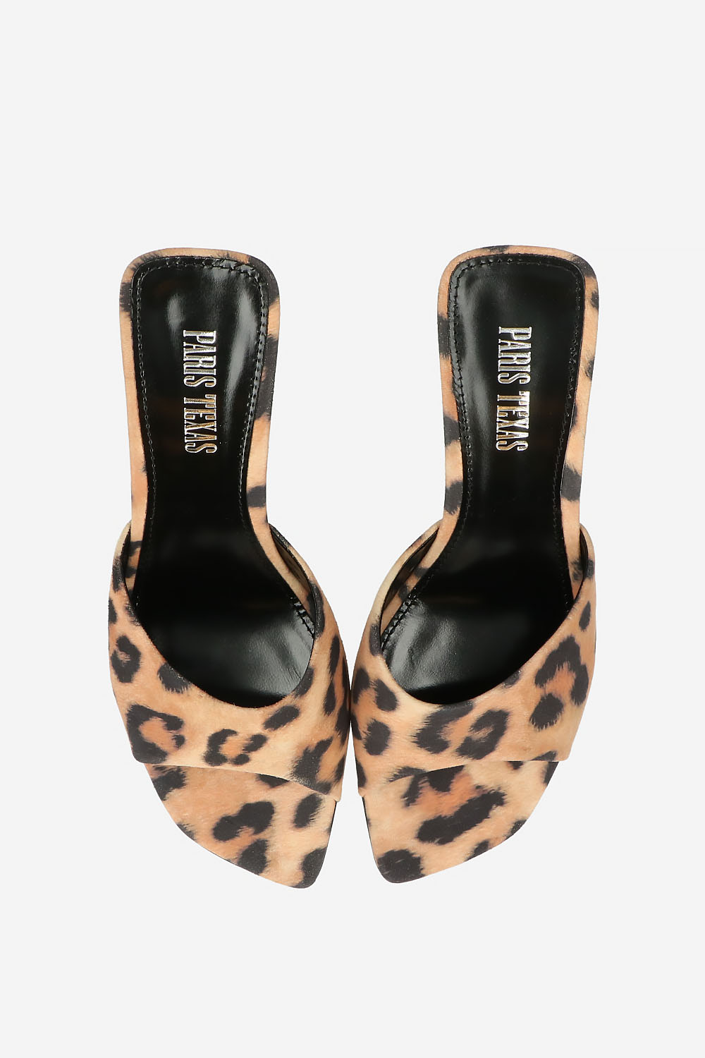 Lorena 75 leopard printed suede mules
