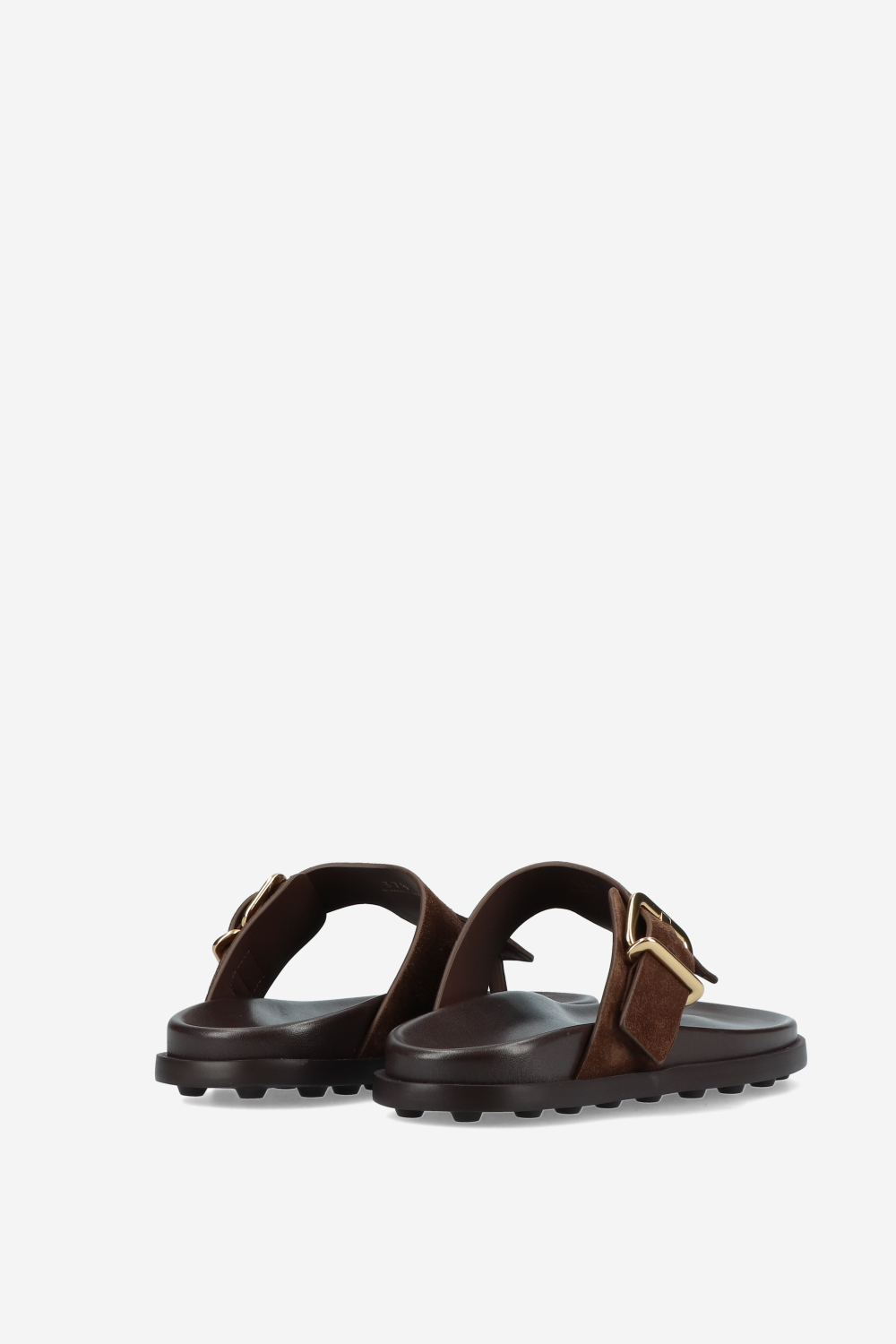 Buckled suede platform sandals