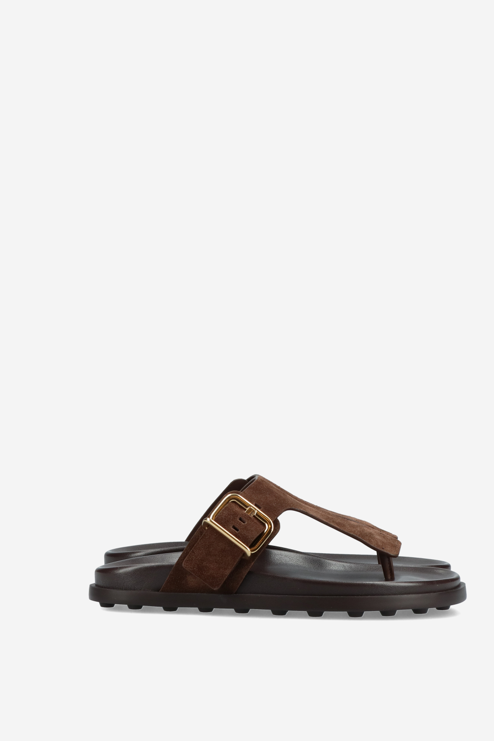 Buckled suede platform sandals