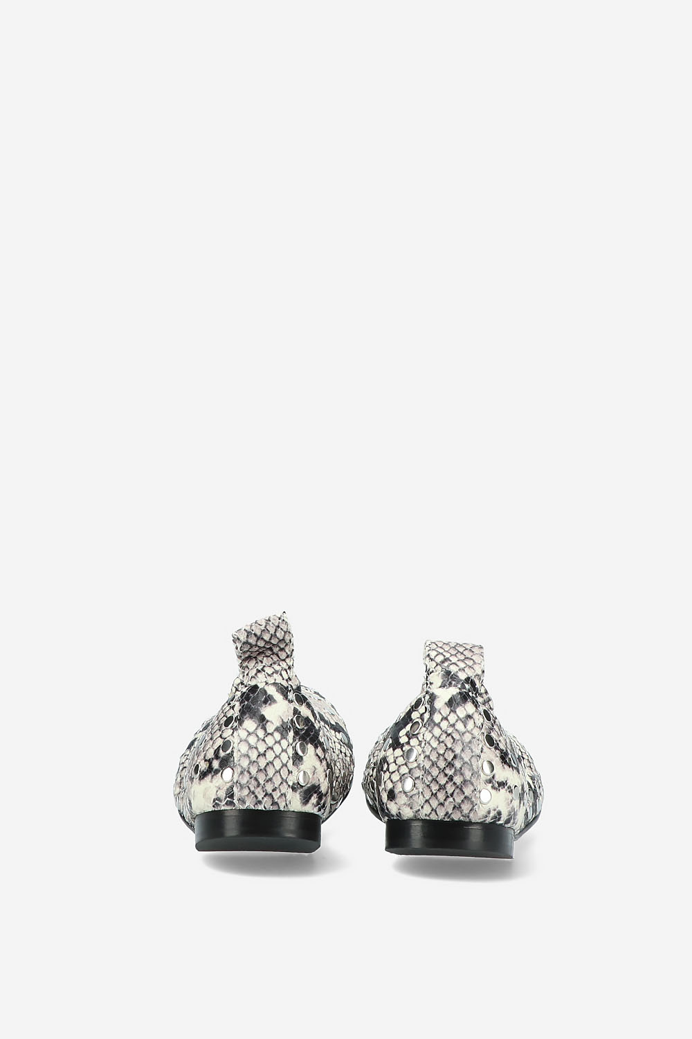 Studded python ballerinas
