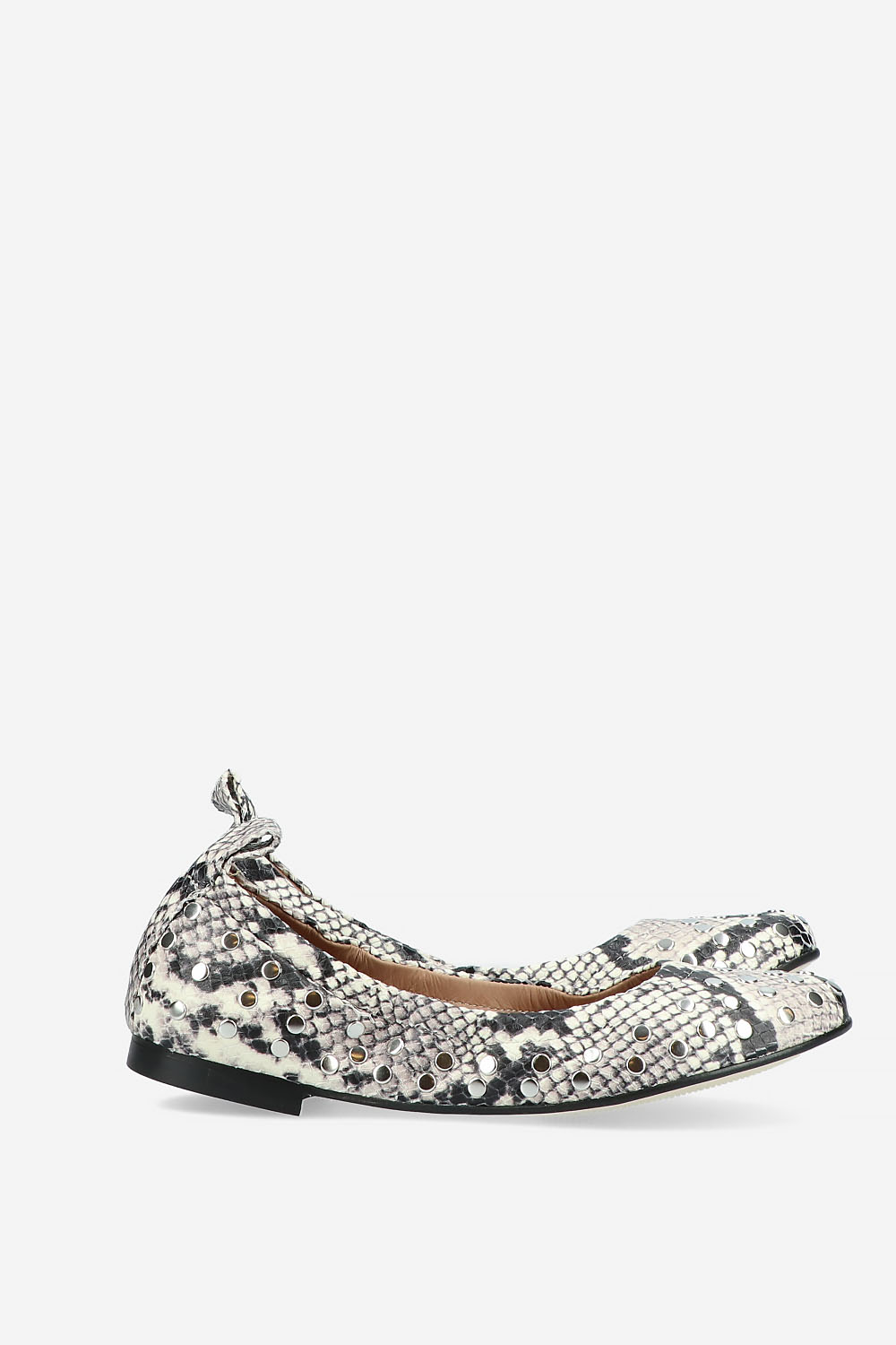 Studded python ballerinas