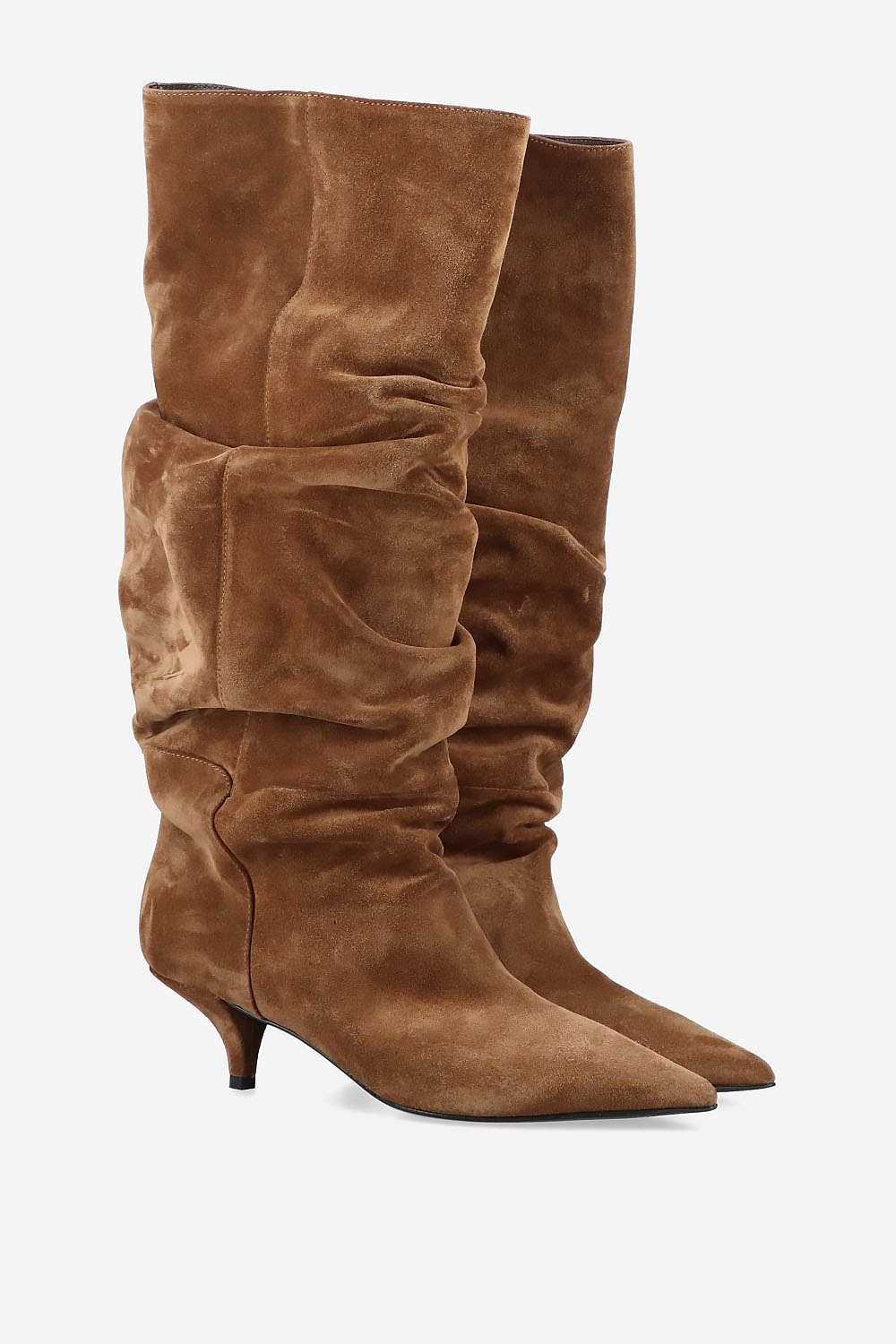 Slouchy suede boots