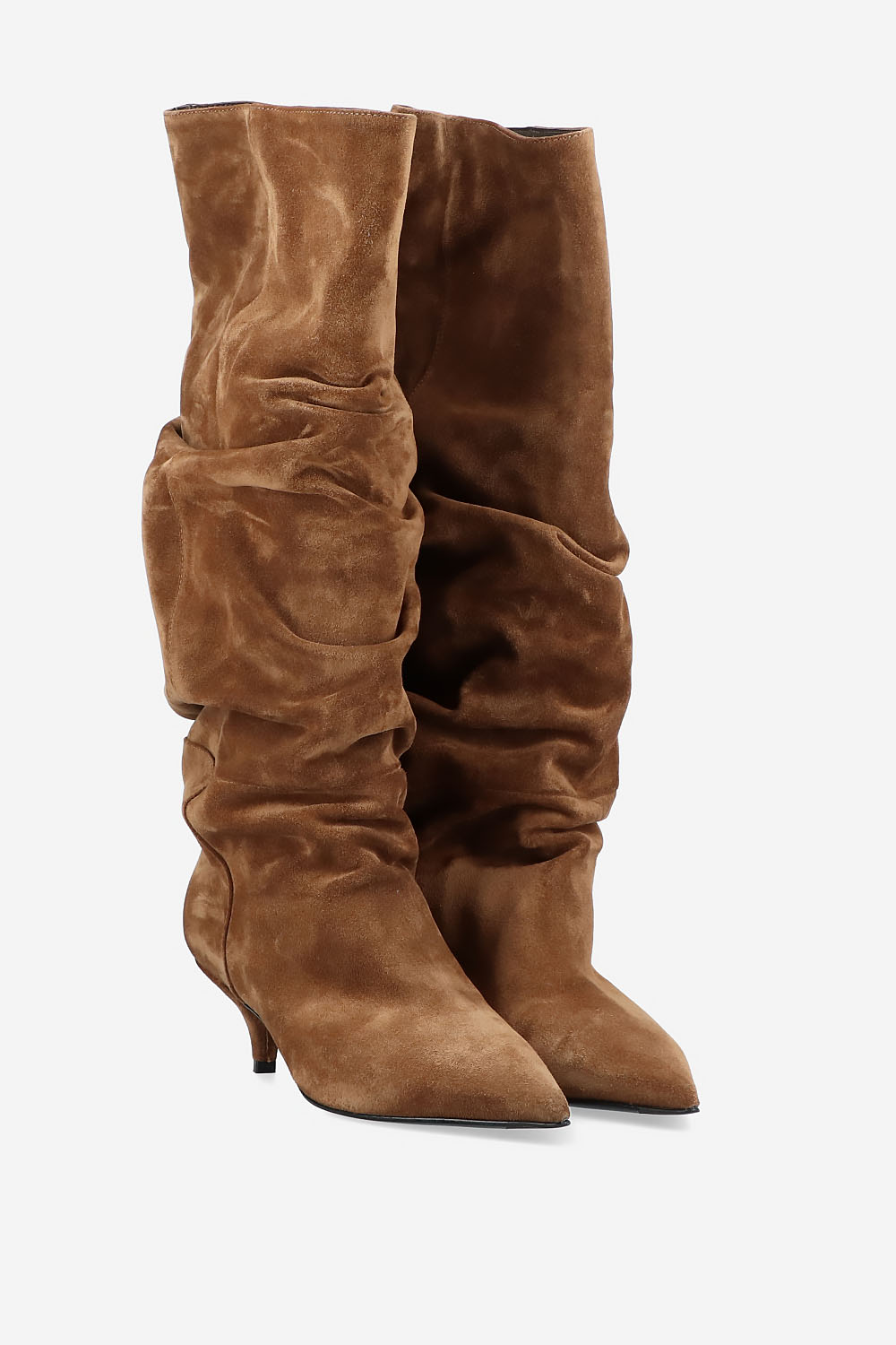 Slouchy suede boots