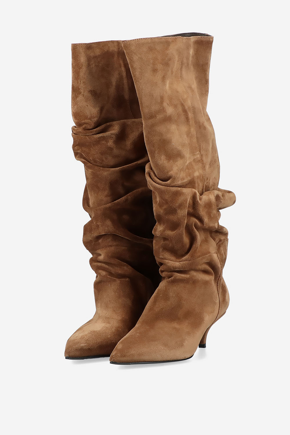 Slouchy suede boots