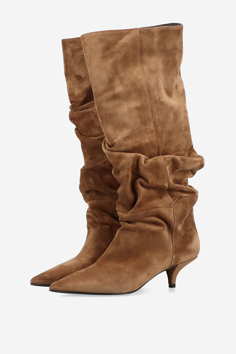 Slouchy suede boots