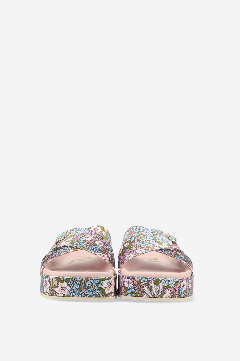 Flower printed sandals