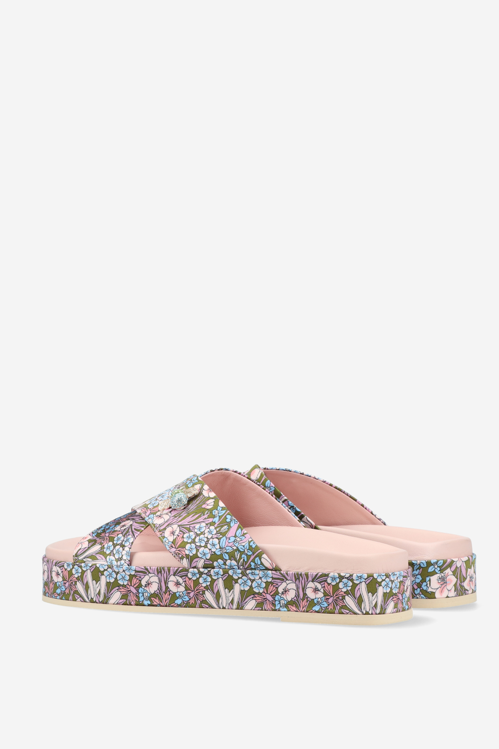 Flower printed sandals