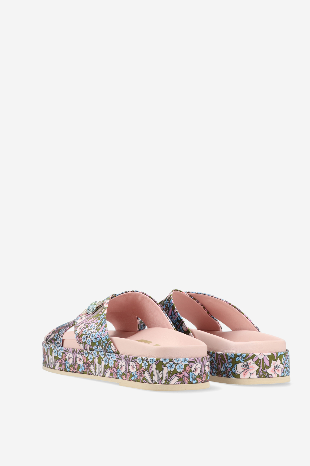 Flower printed sandals