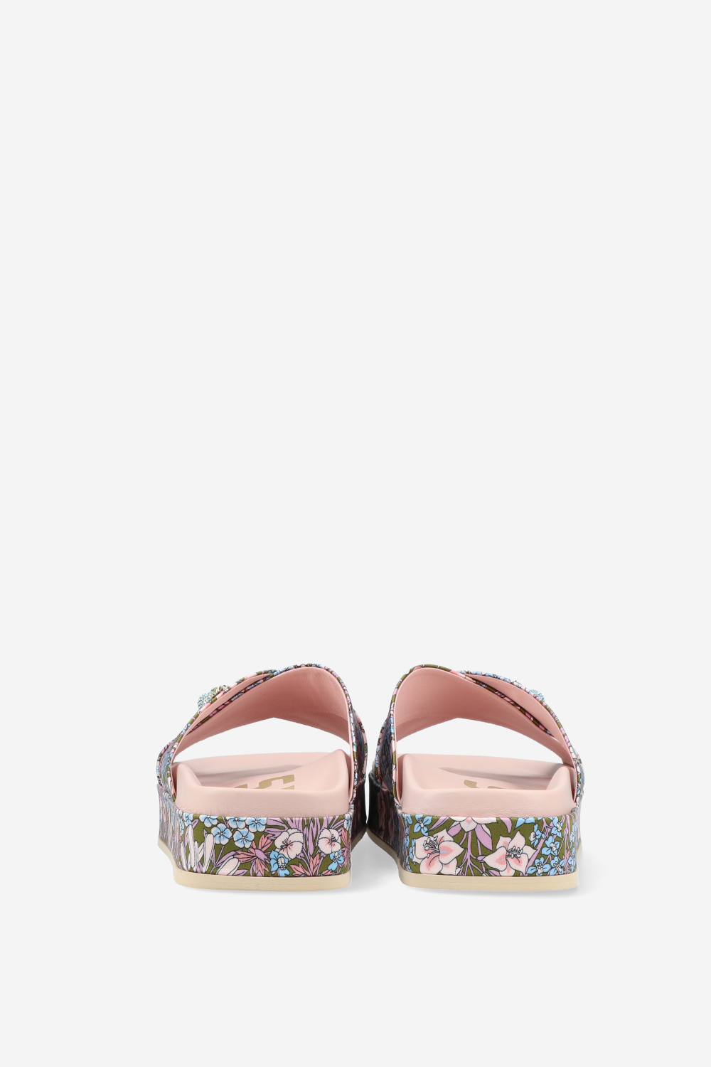Flower printed sandals