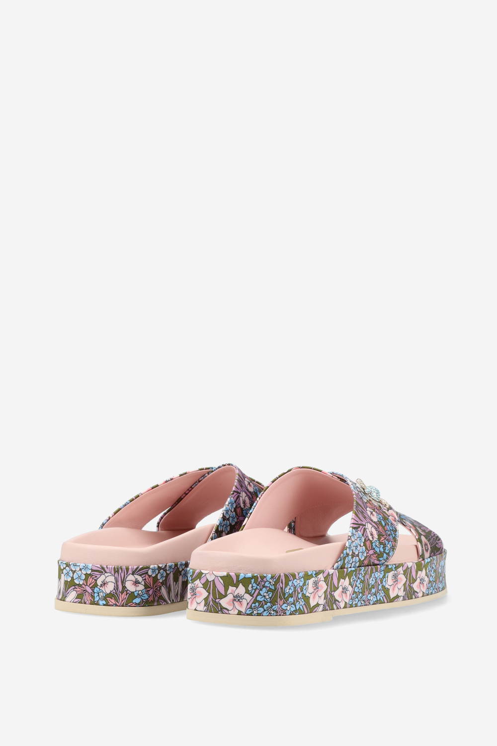 Flower printed sandals