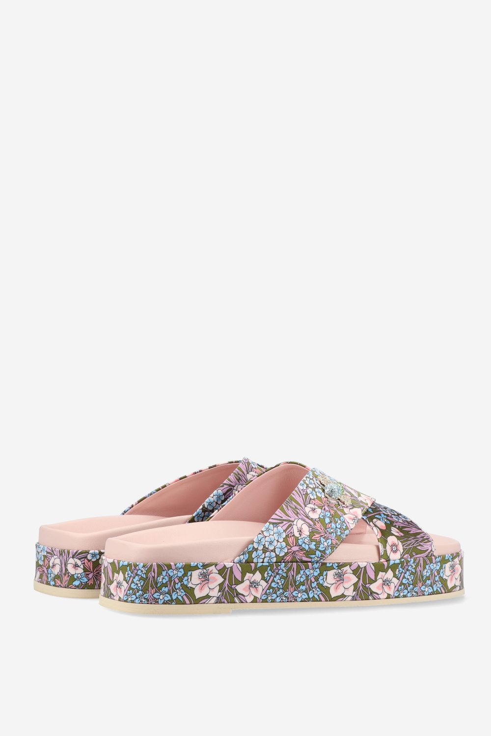 Flower printed sandals