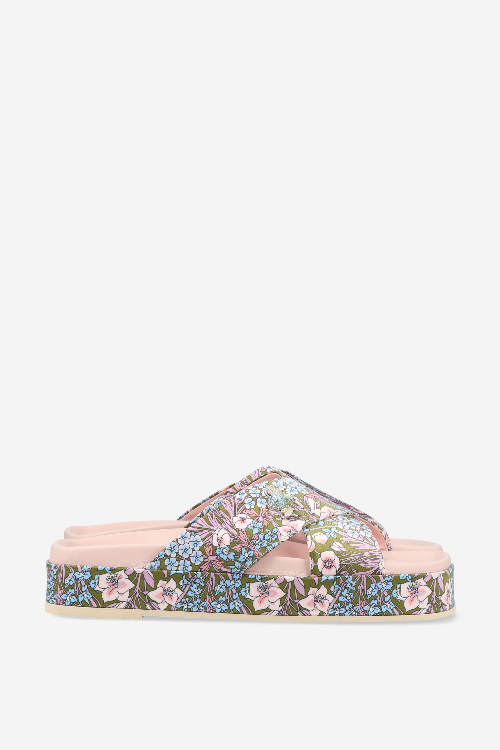 Flower printed sandals