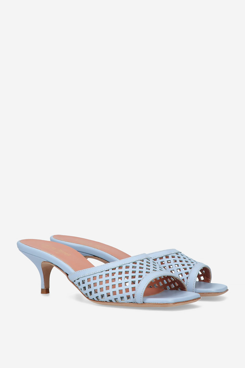 Perforated leather sandals