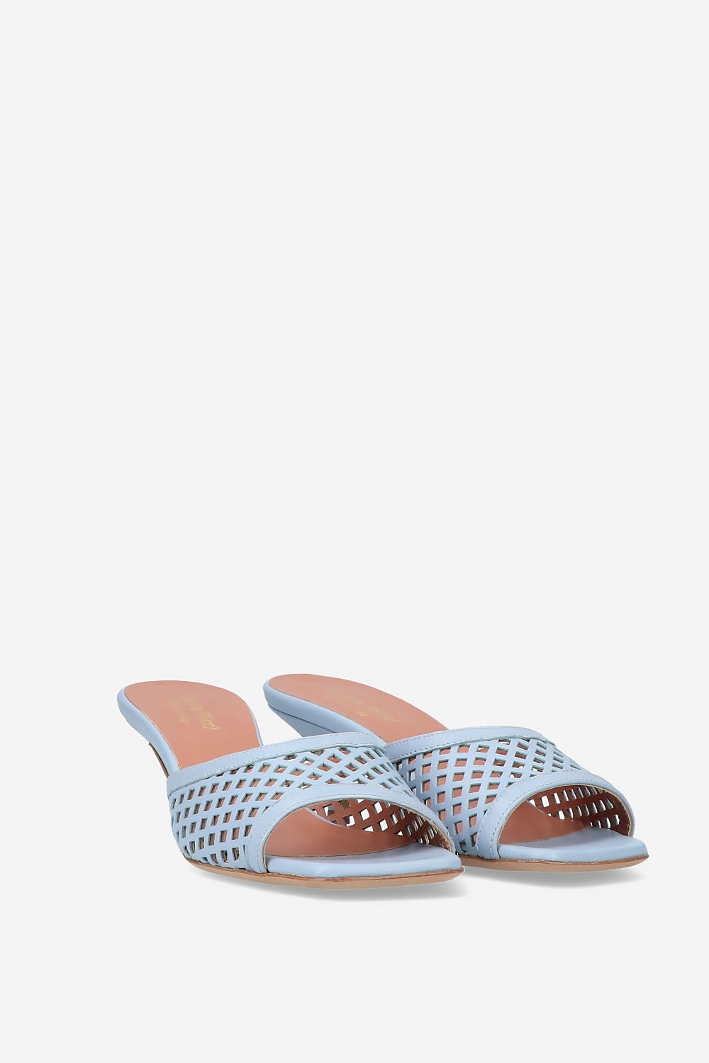 Perforated leather sandals