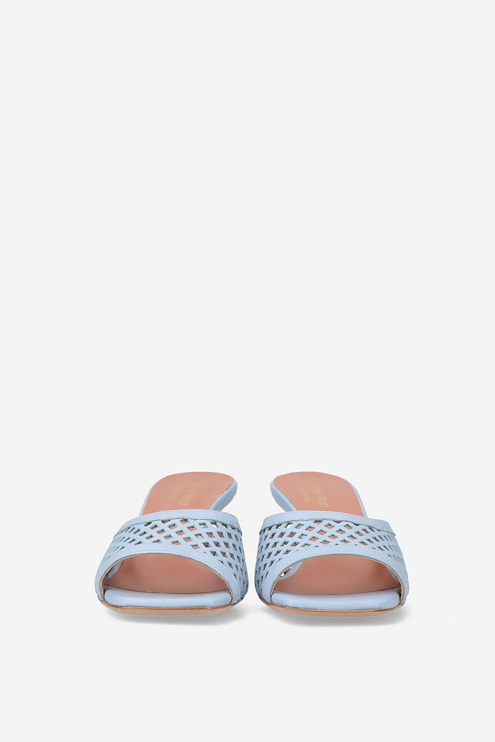 Perforated leather sandals