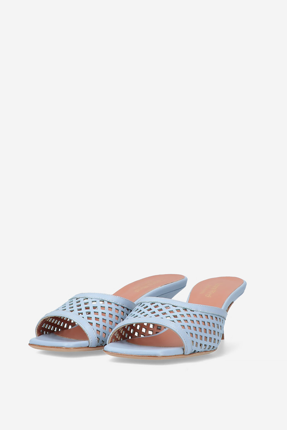 Perforated leather sandals