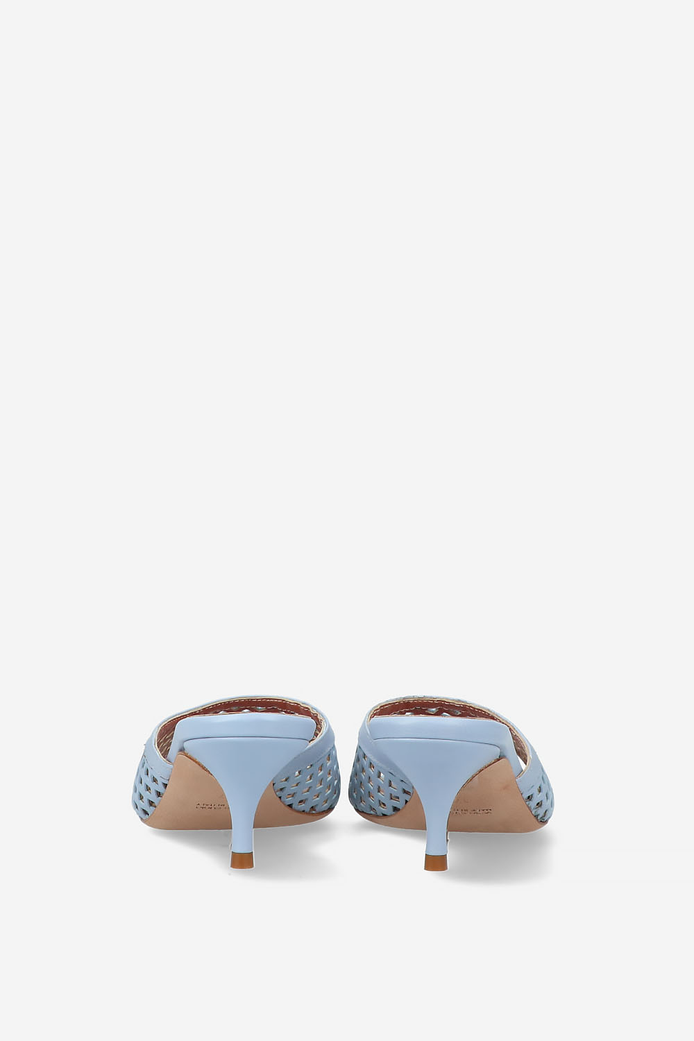 Perforated leather sandals