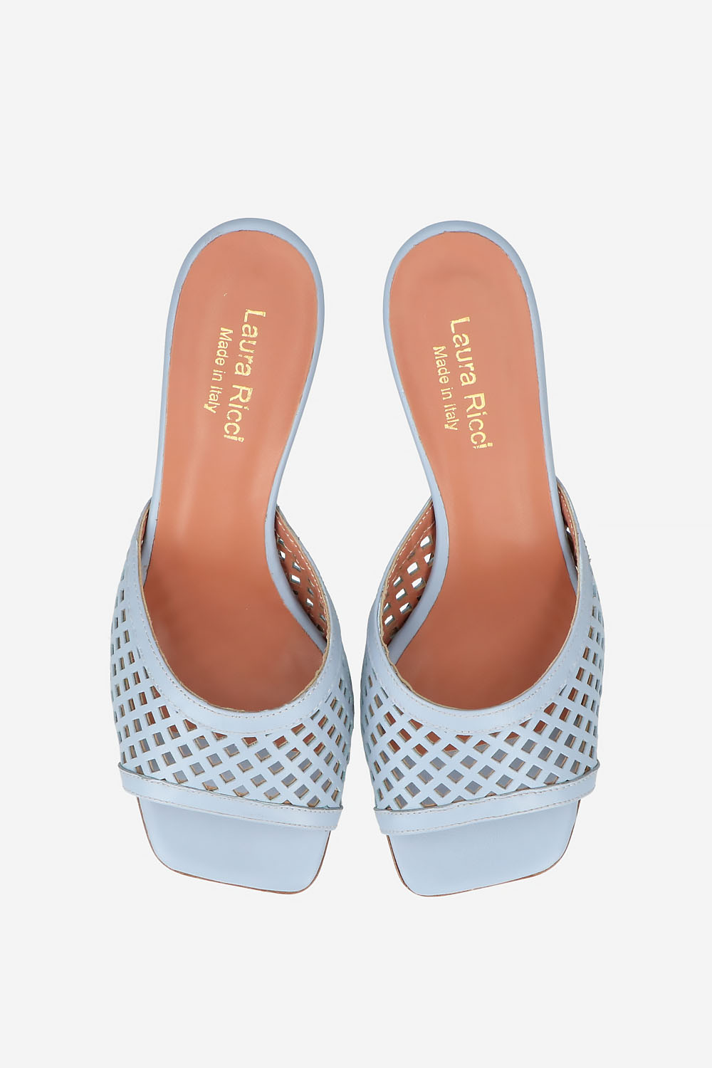 Perforated leather sandals
