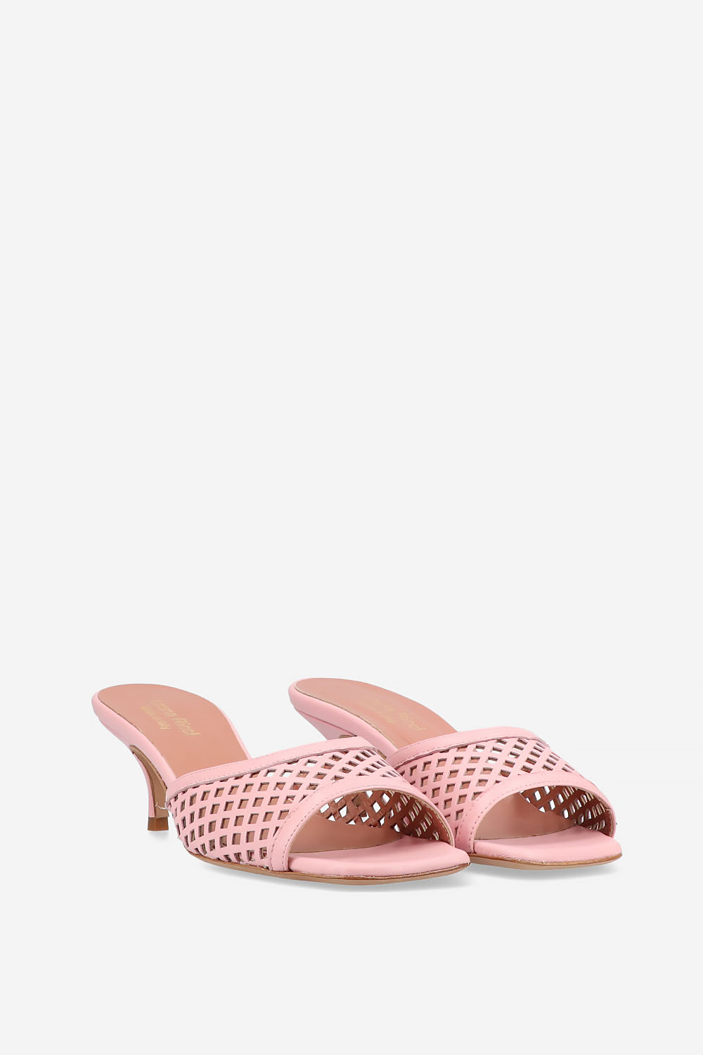 Perforated leather sandals