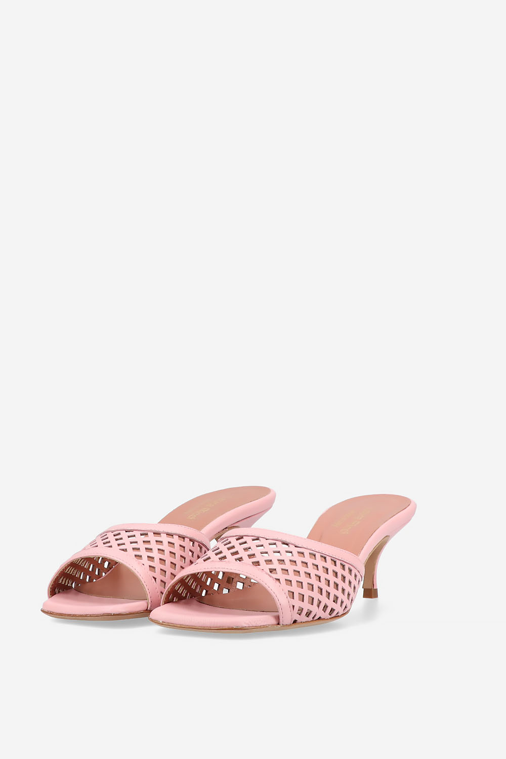 Perforated leather sandals
