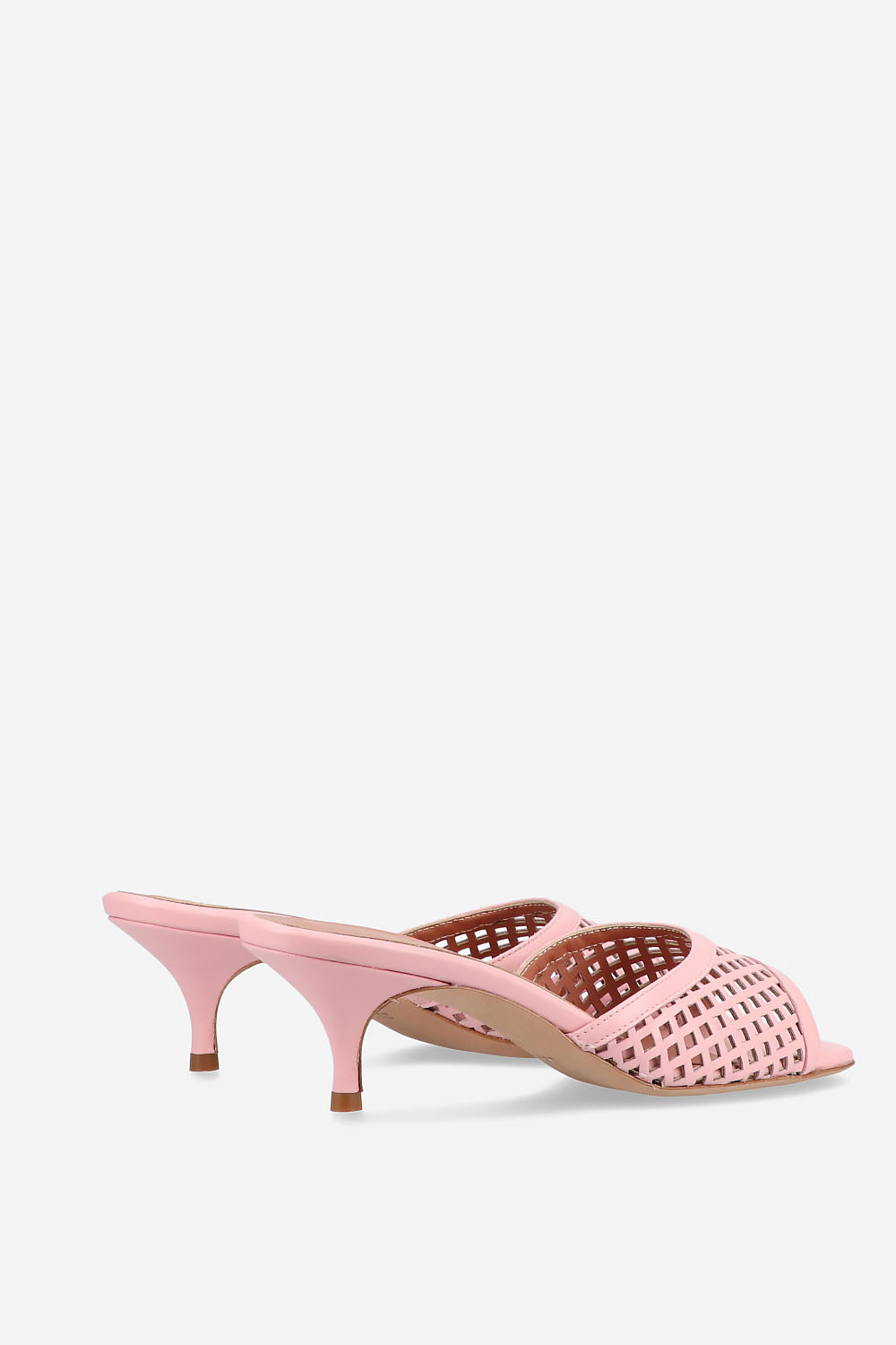 Perforated leather sandals