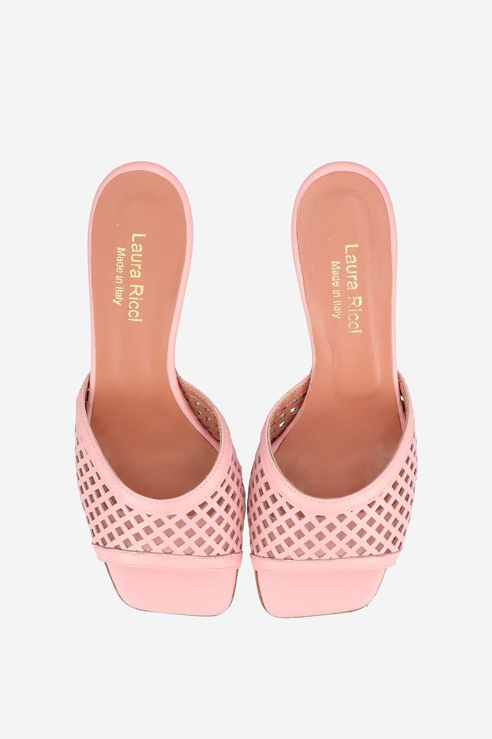 Perforated leather sandals