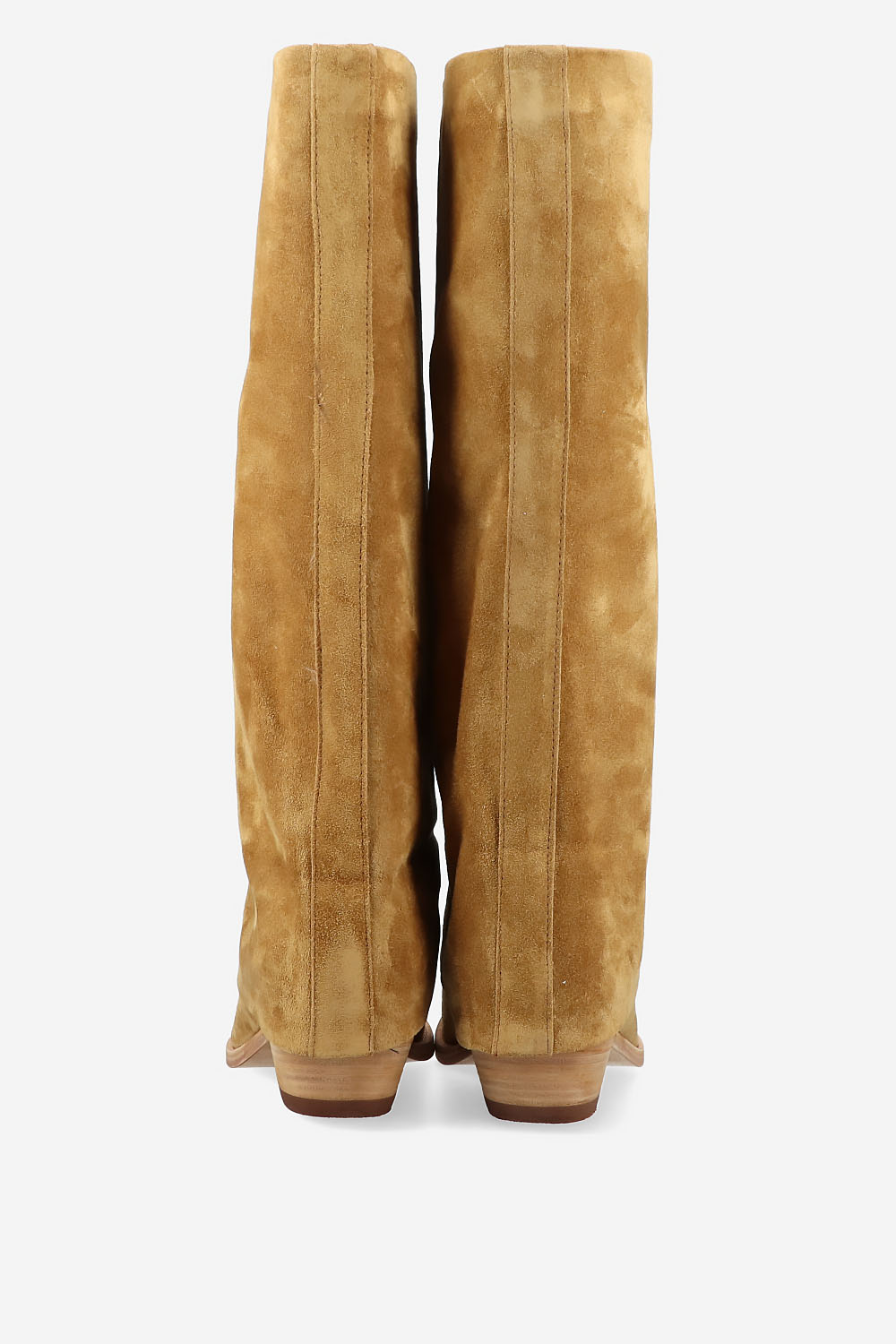 Suede fold-over boots