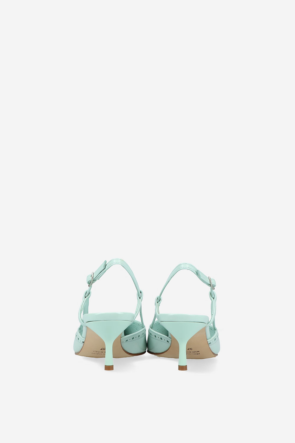 Leather heeled slingbacks