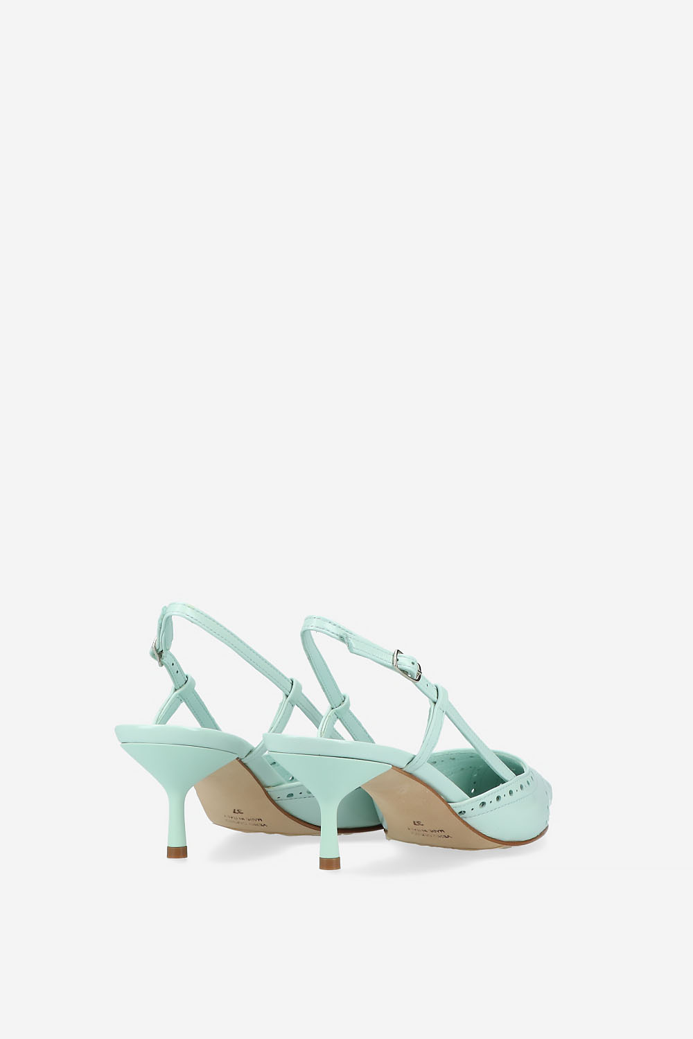 Leather heeled slingbacks