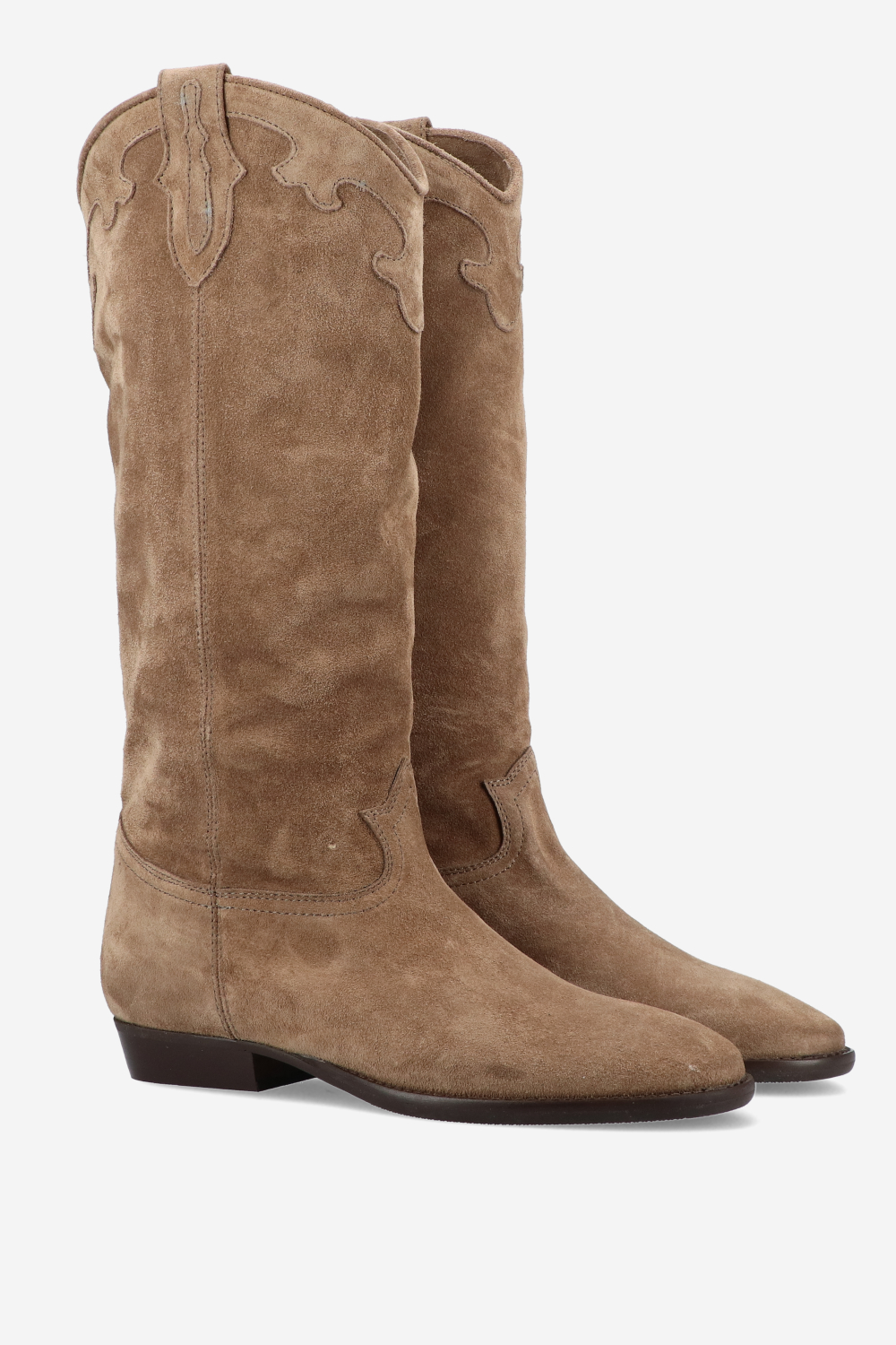 Suede cowboy boots