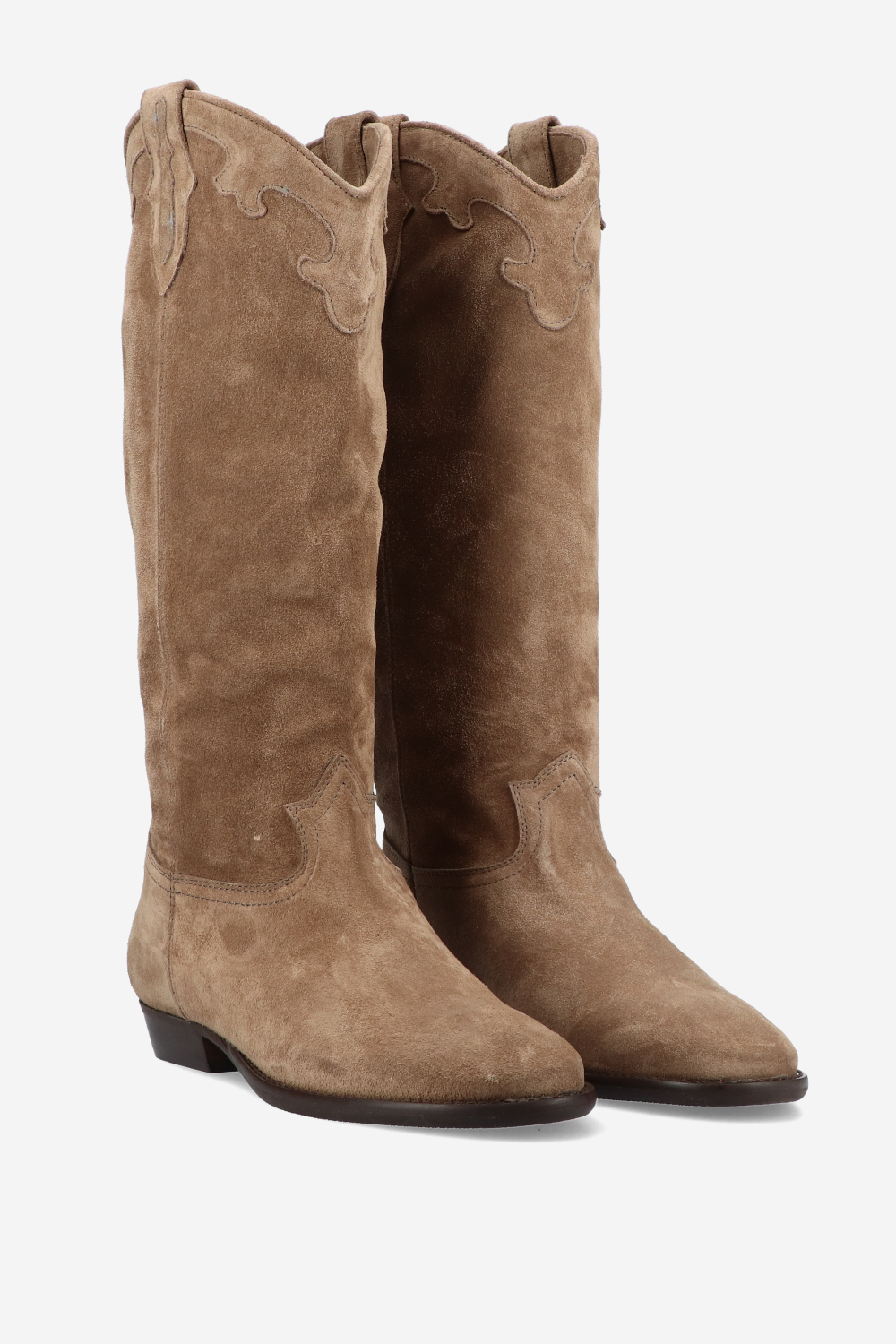 Suede cowboy boots