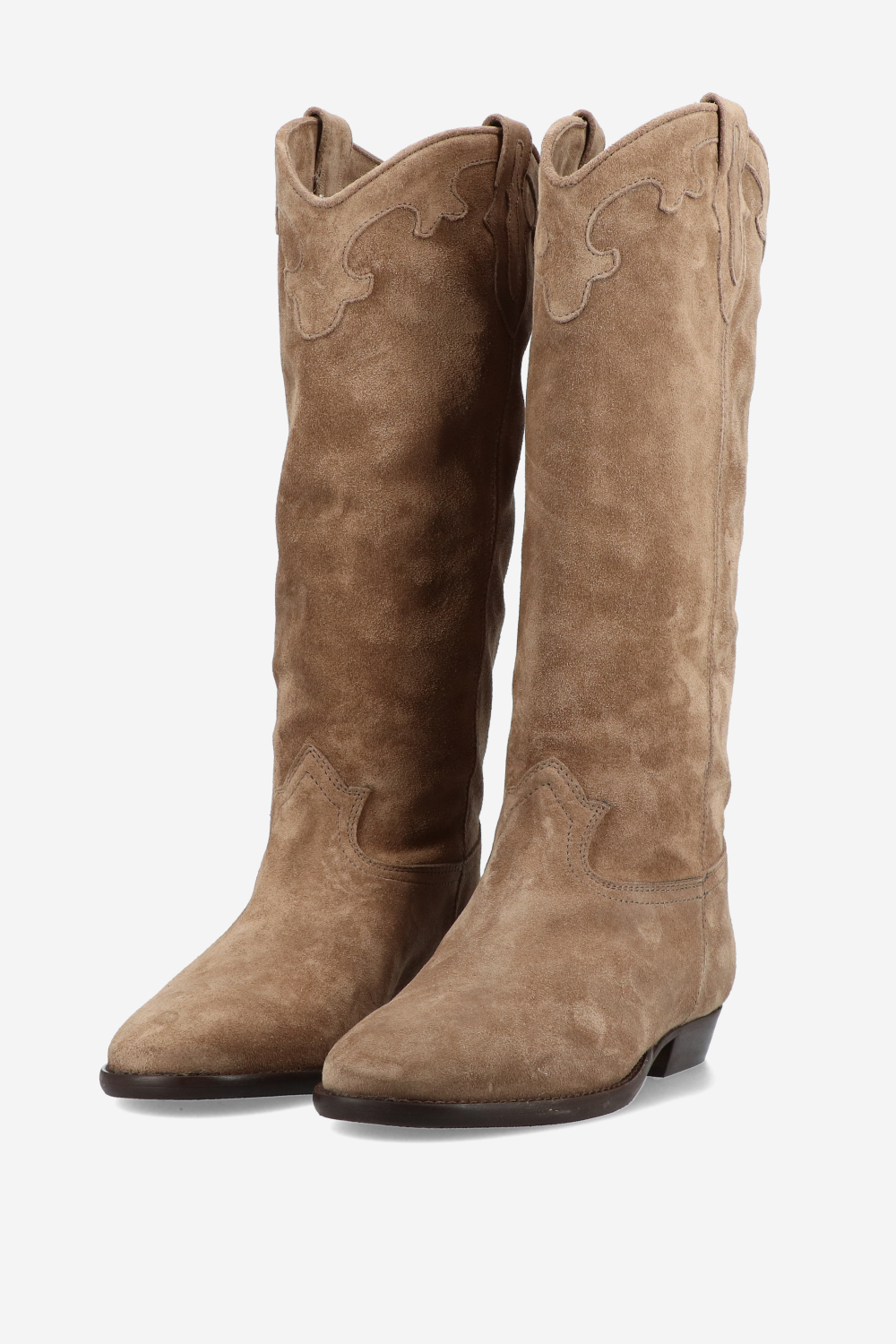 Suede cowboy boots