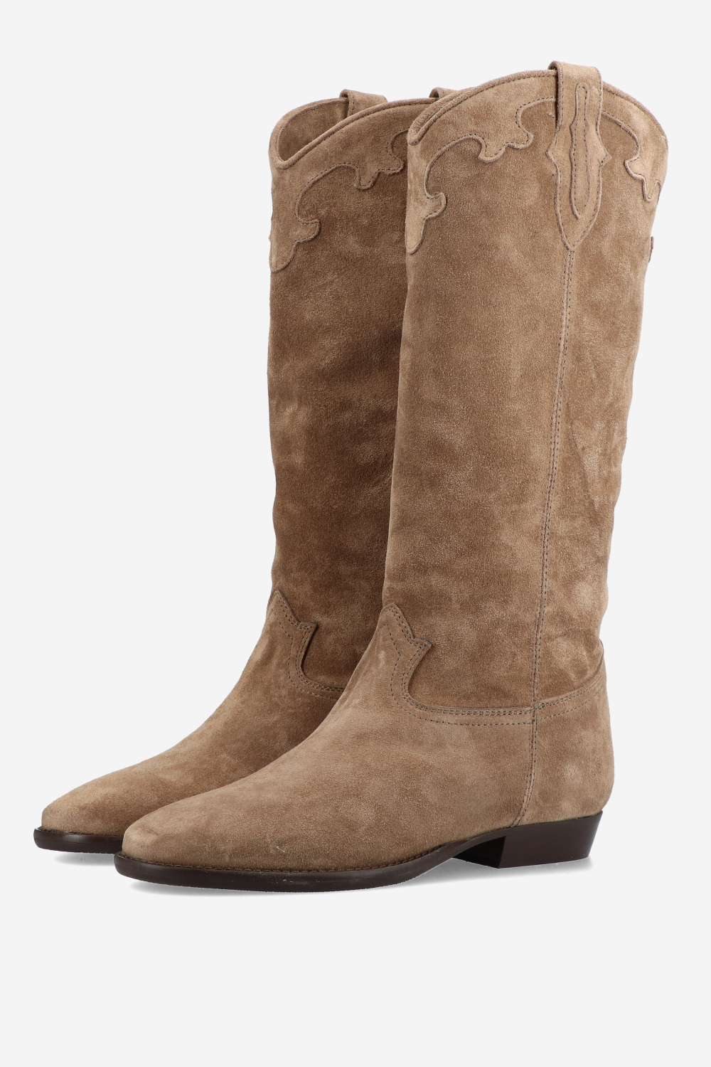 Suede cowboy boots