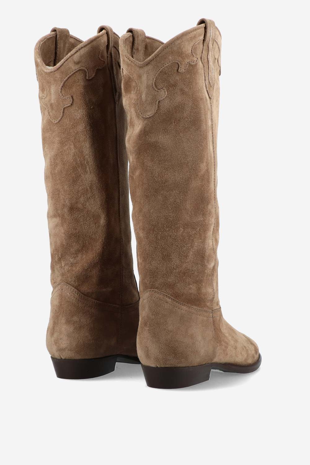Suede cowboy boots