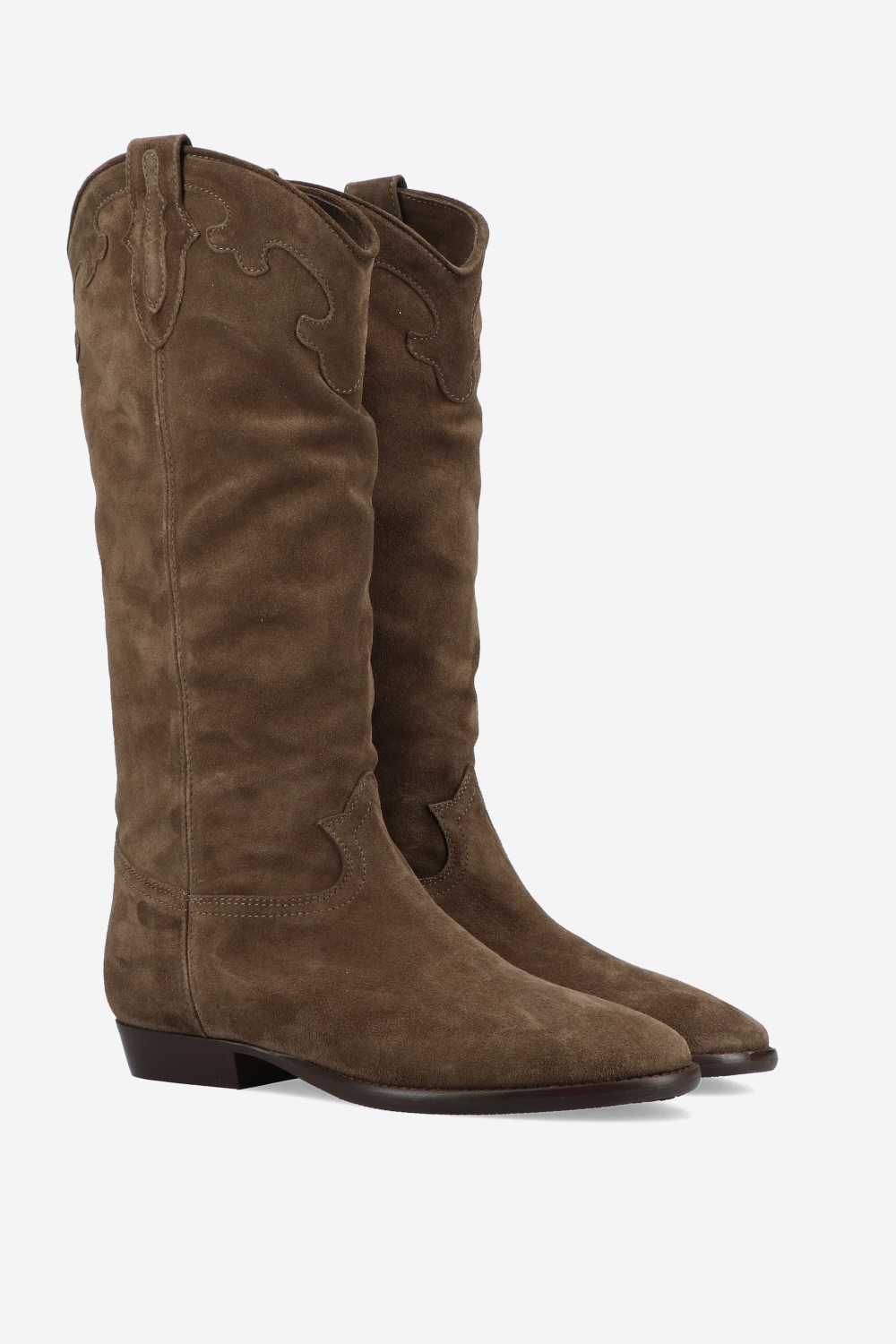 Suede cowboy boots